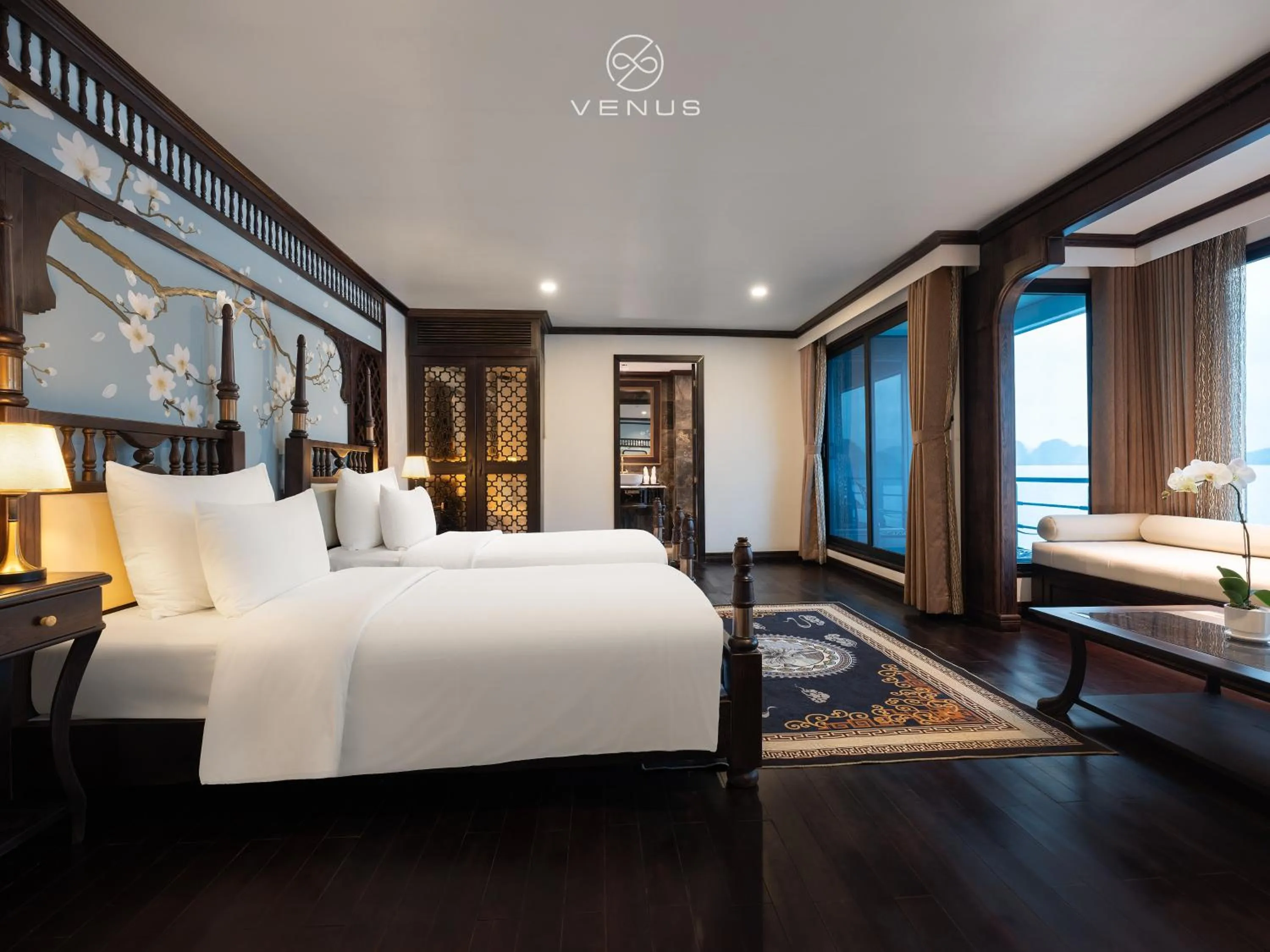 Bed in Venus Cruises Halong Bay by Venus Group