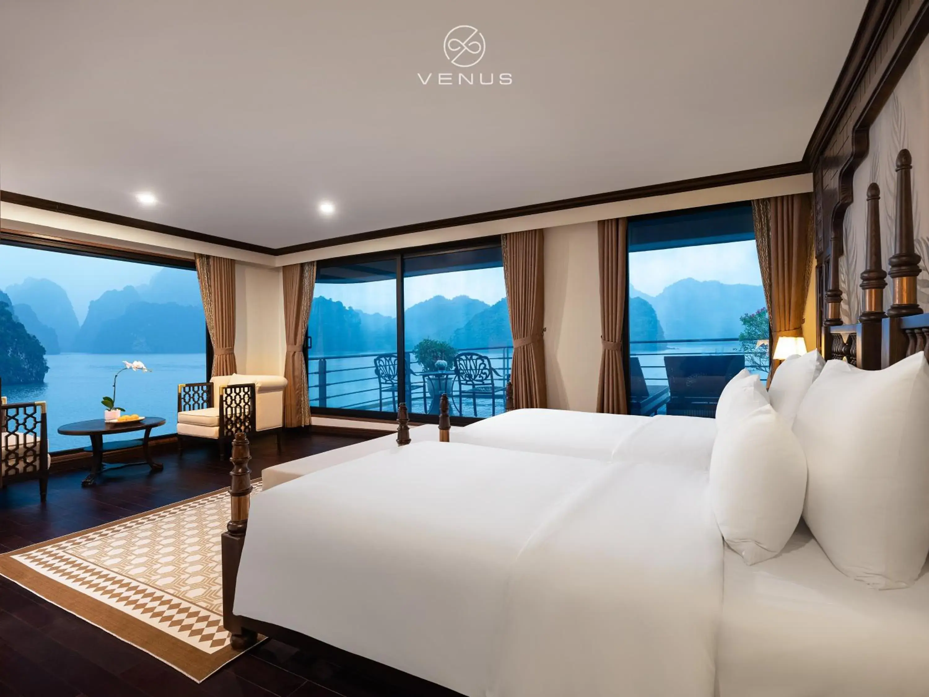 Property building, Bed in Venus Cruises Halong Bay by Venus Group Property building, Bed in Venus Cruises Halong Bay by Venus Group