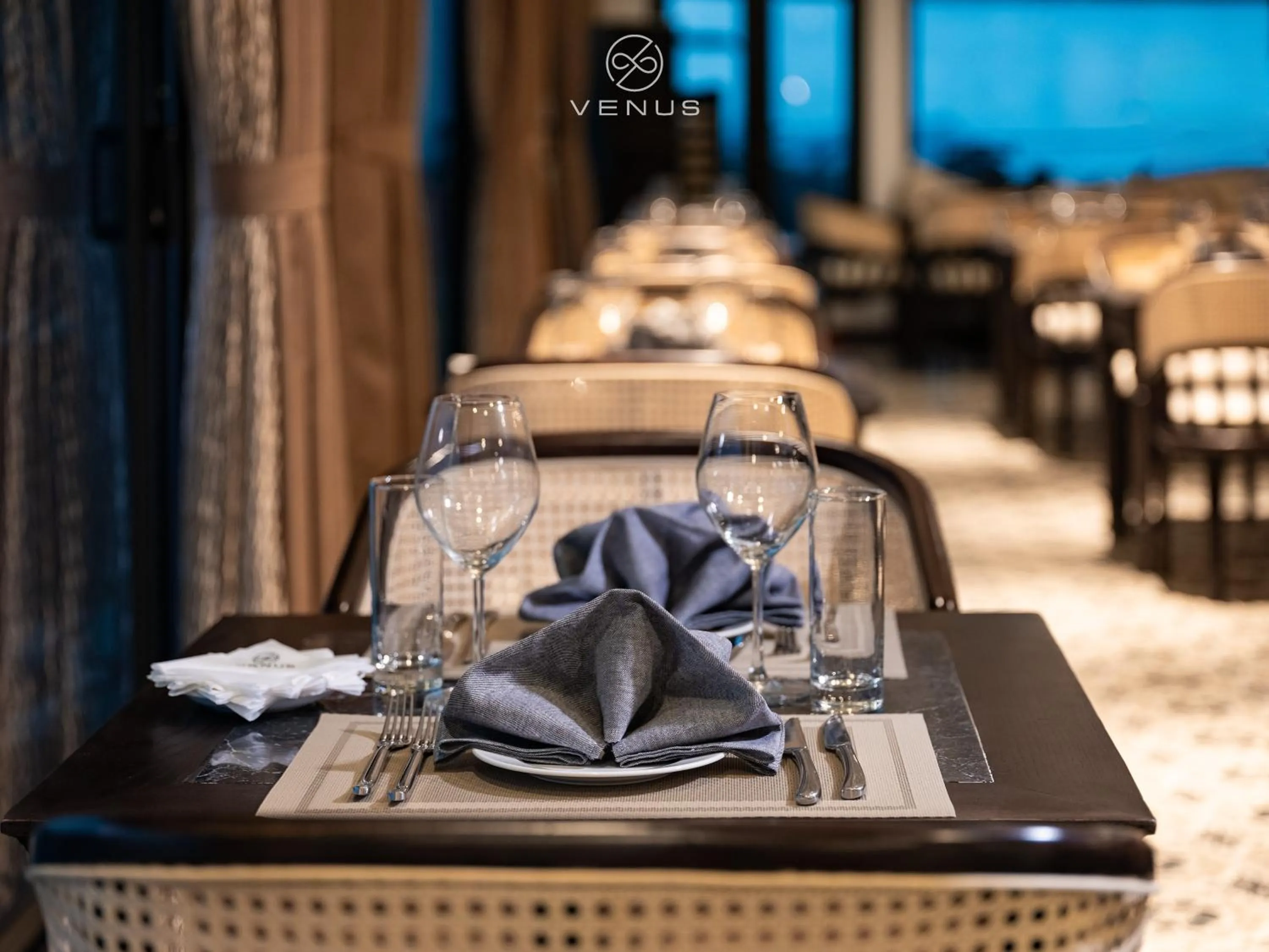 Dining area in Venus Cruises Halong Bay by Venus Group