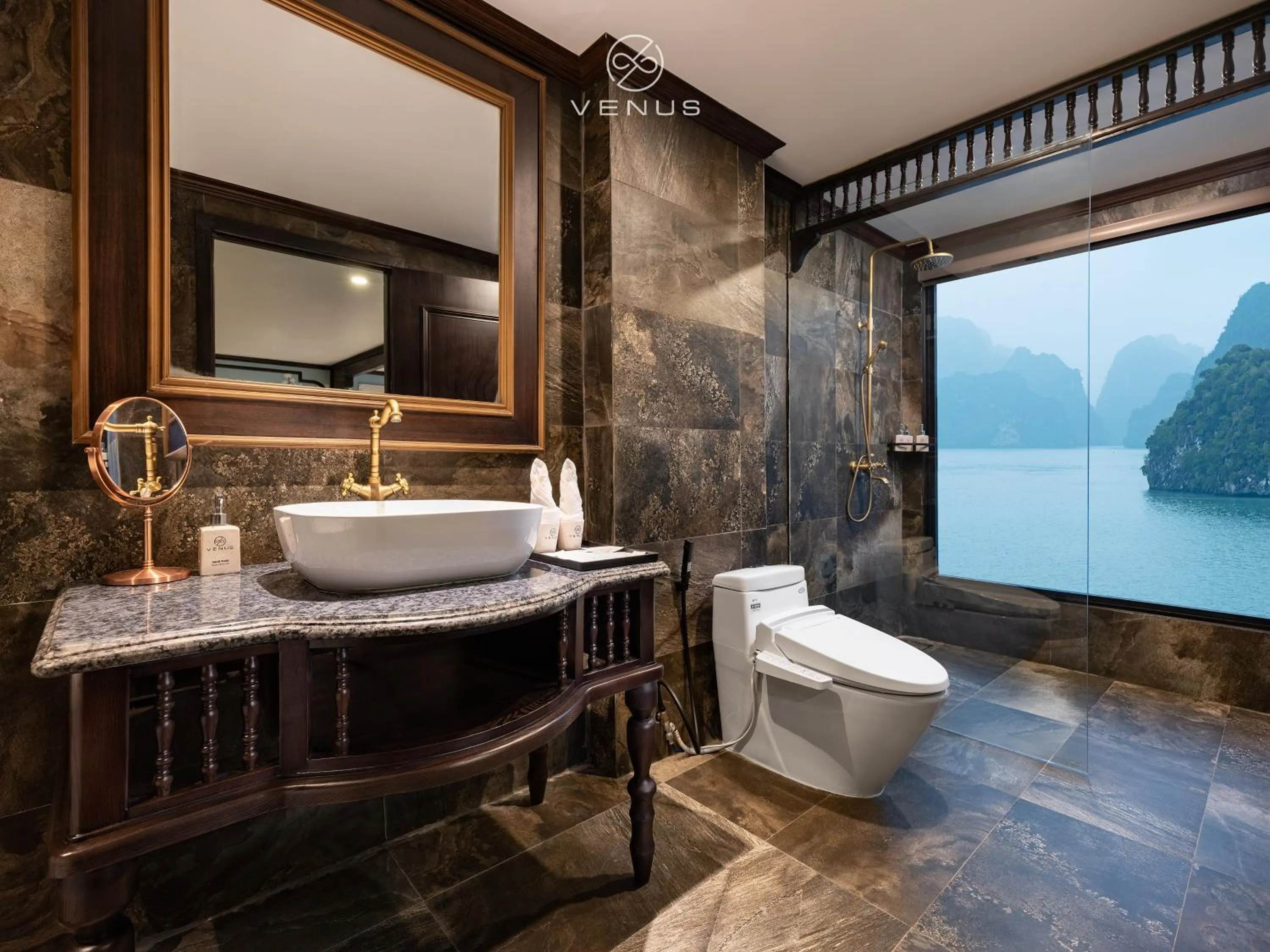 Toilet in Venus Cruises Halong Bay by Venus Group