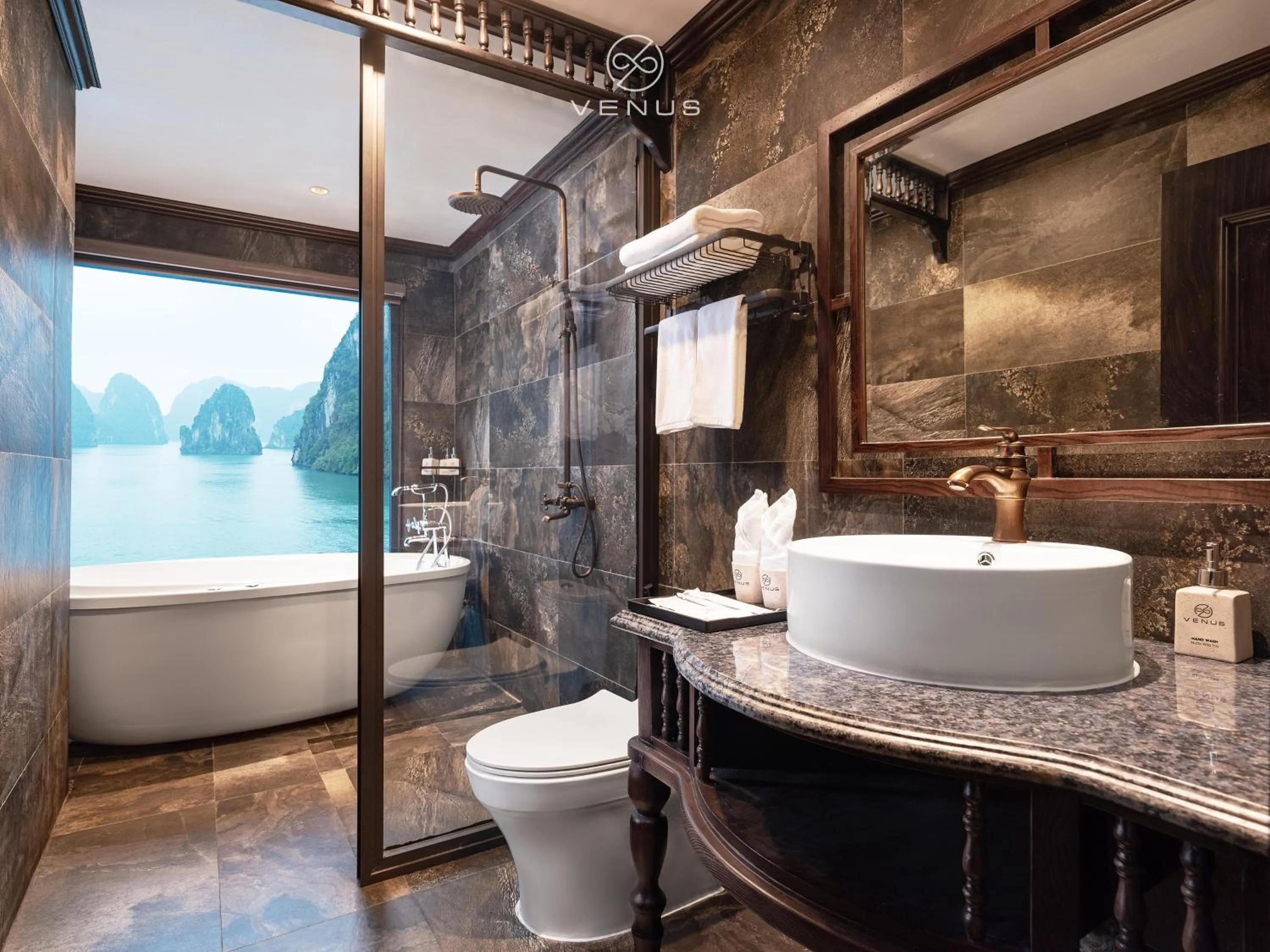 Shower in Venus Cruises Halong Bay by Venus Group