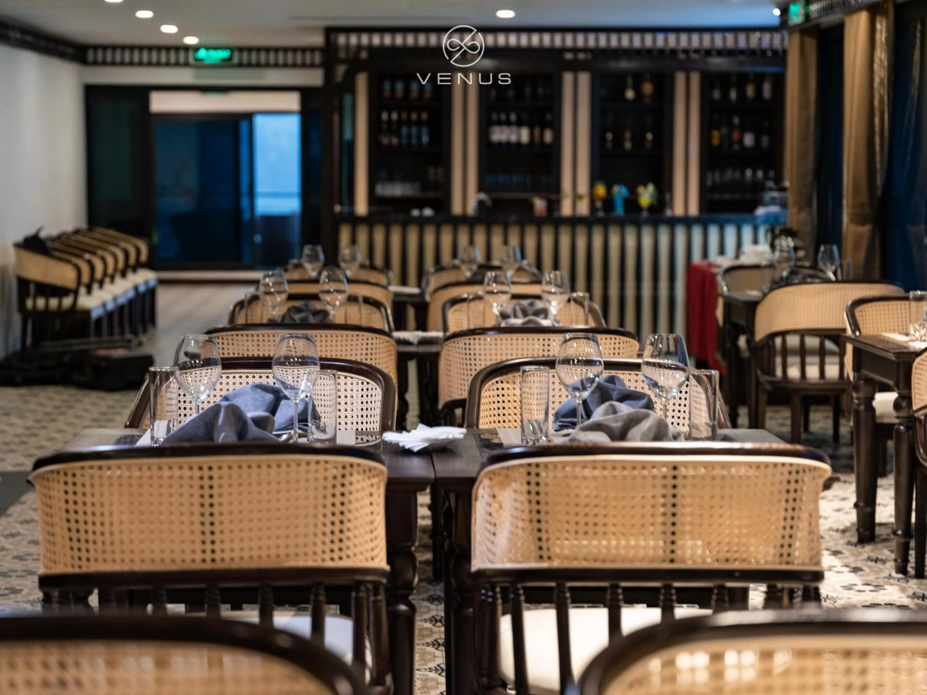 Lounge or bar in Venus Cruises Halong Bay by Venus Group