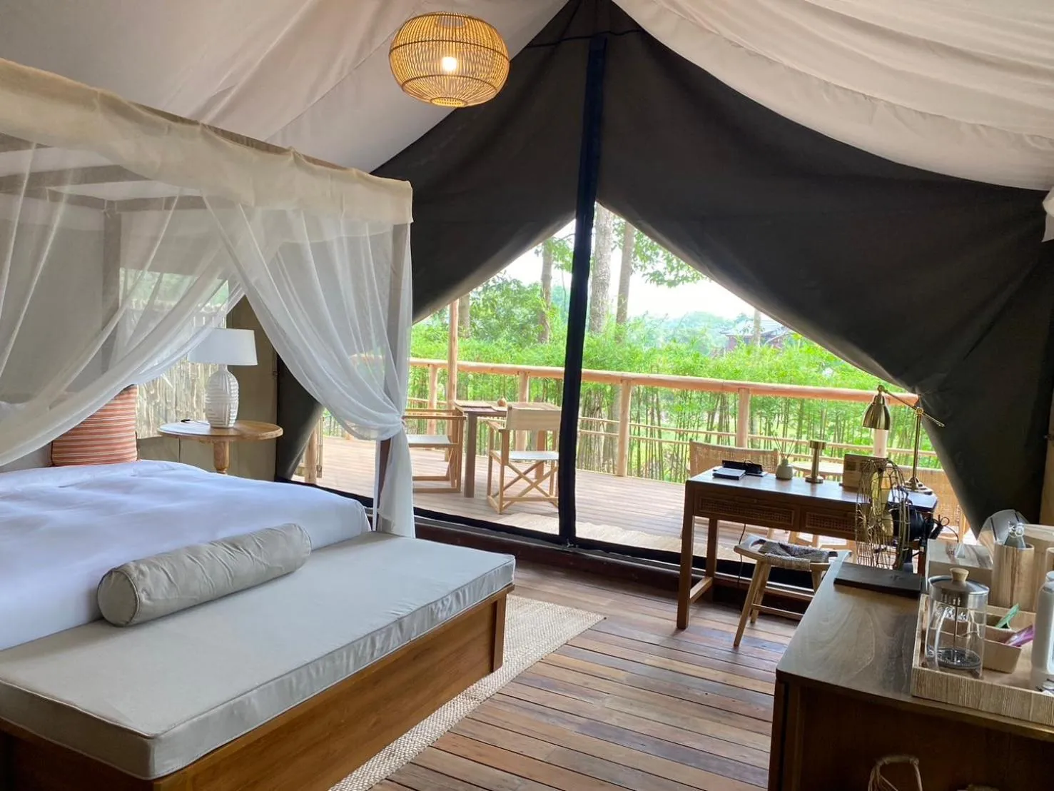 Bed in Tantawan Tented Camp by Dusit, Chiang Rai