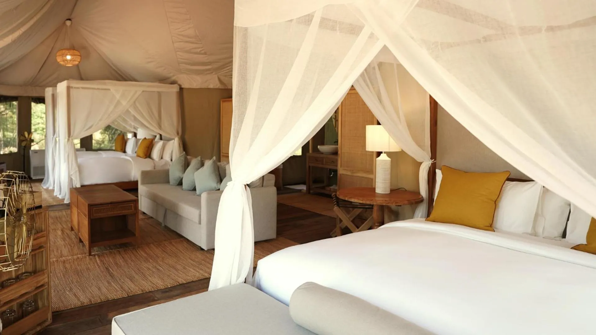 Bed in Tantawan Tented Camp by Dusit, Chiang Rai