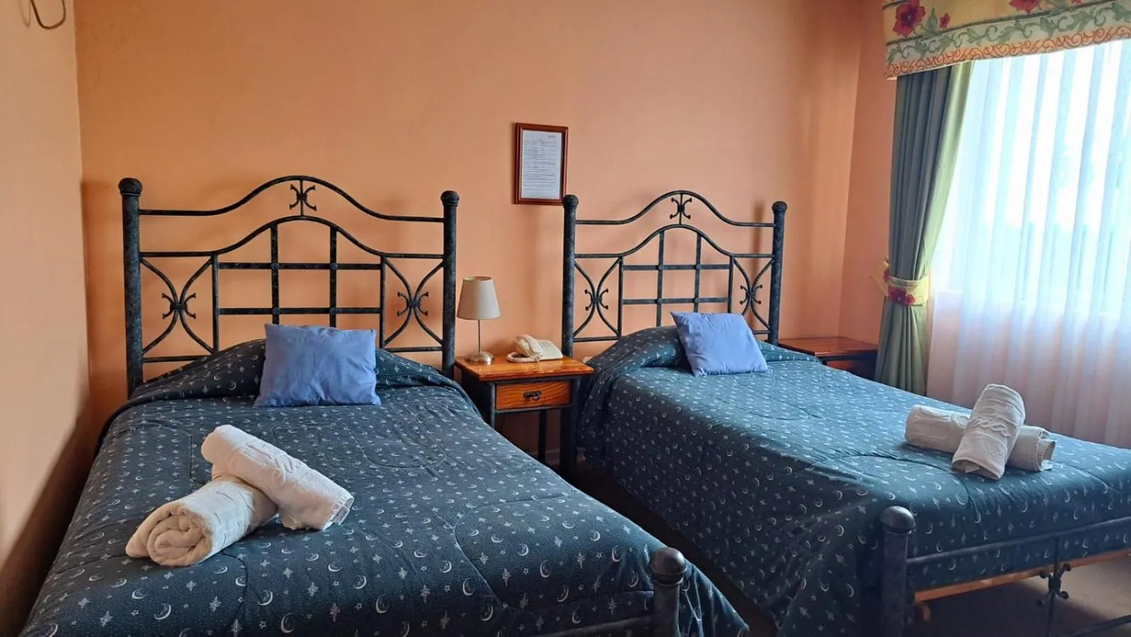 Bed in Hotel Doria