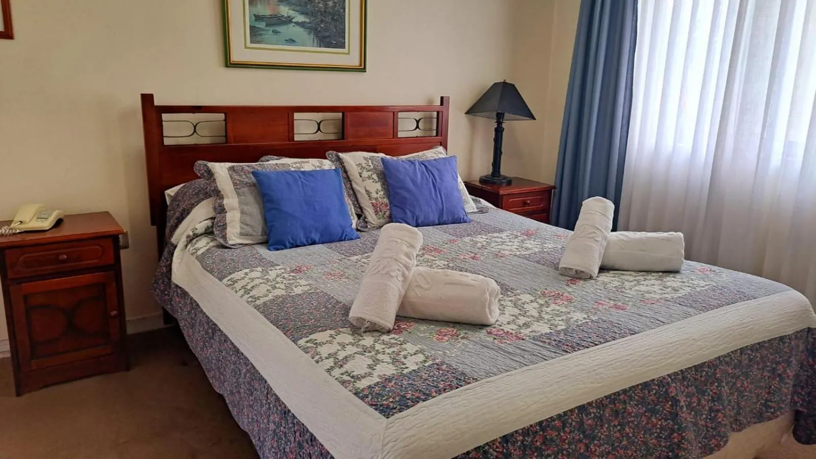 Bed in Hotel Doria