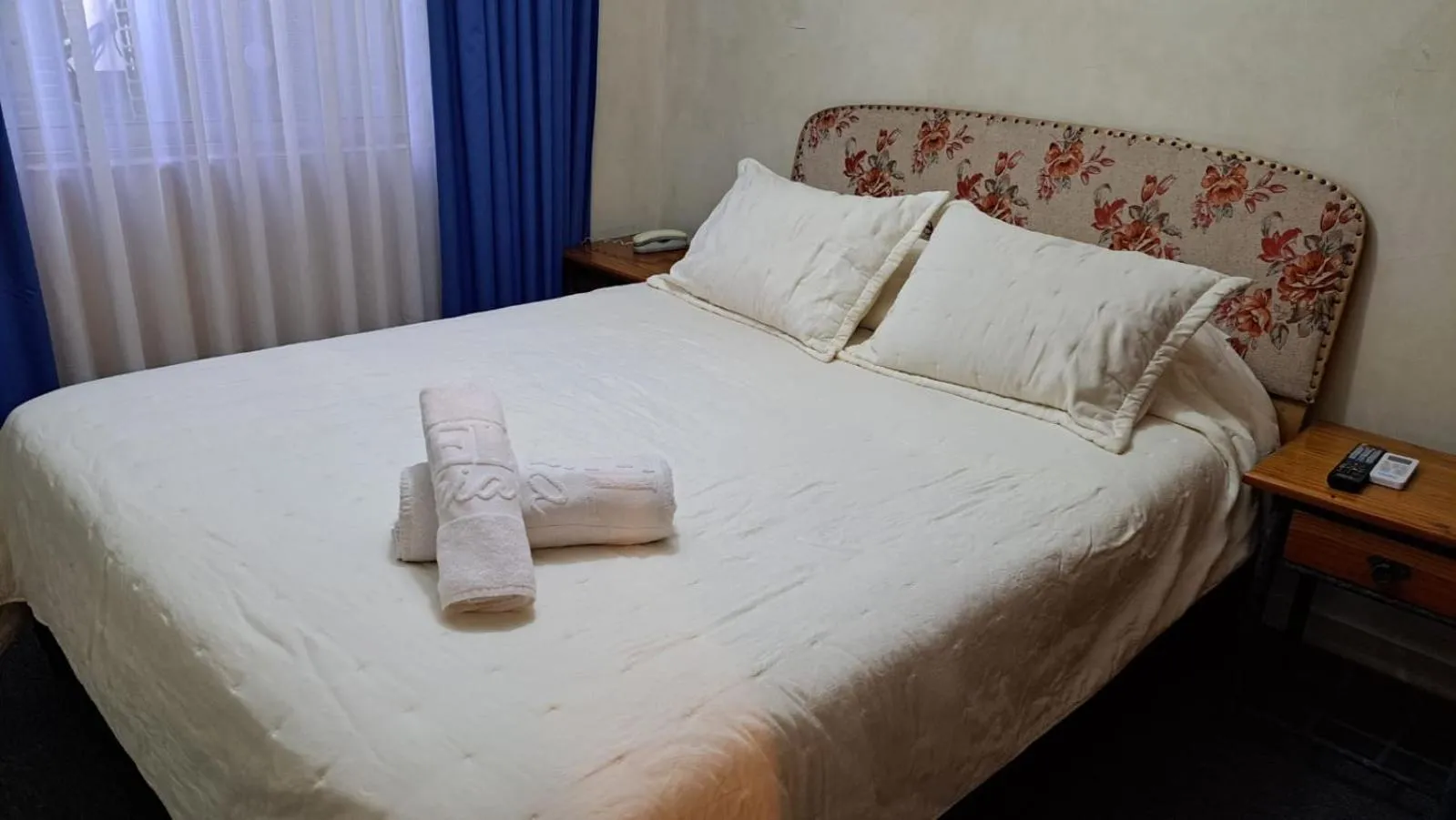Bed in Hotel Doria