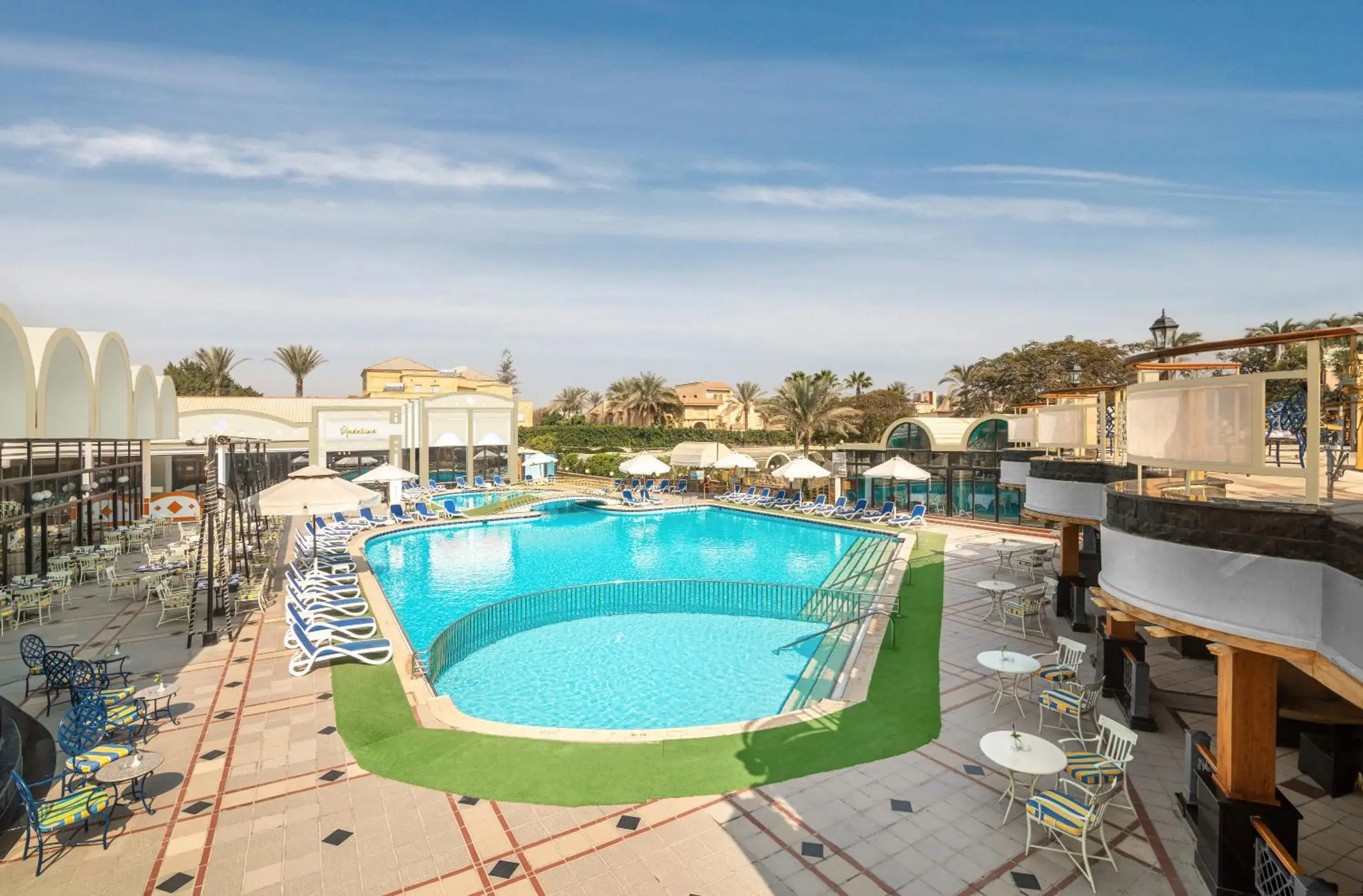 Pool view in JAZ Pyramids Resort Pool view in JAZ Pyramids Resort