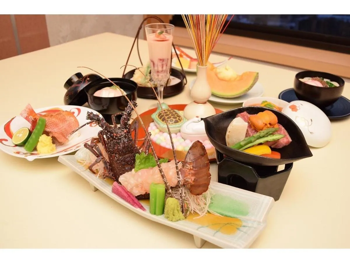 Food close-up in Akita Castle Hotel