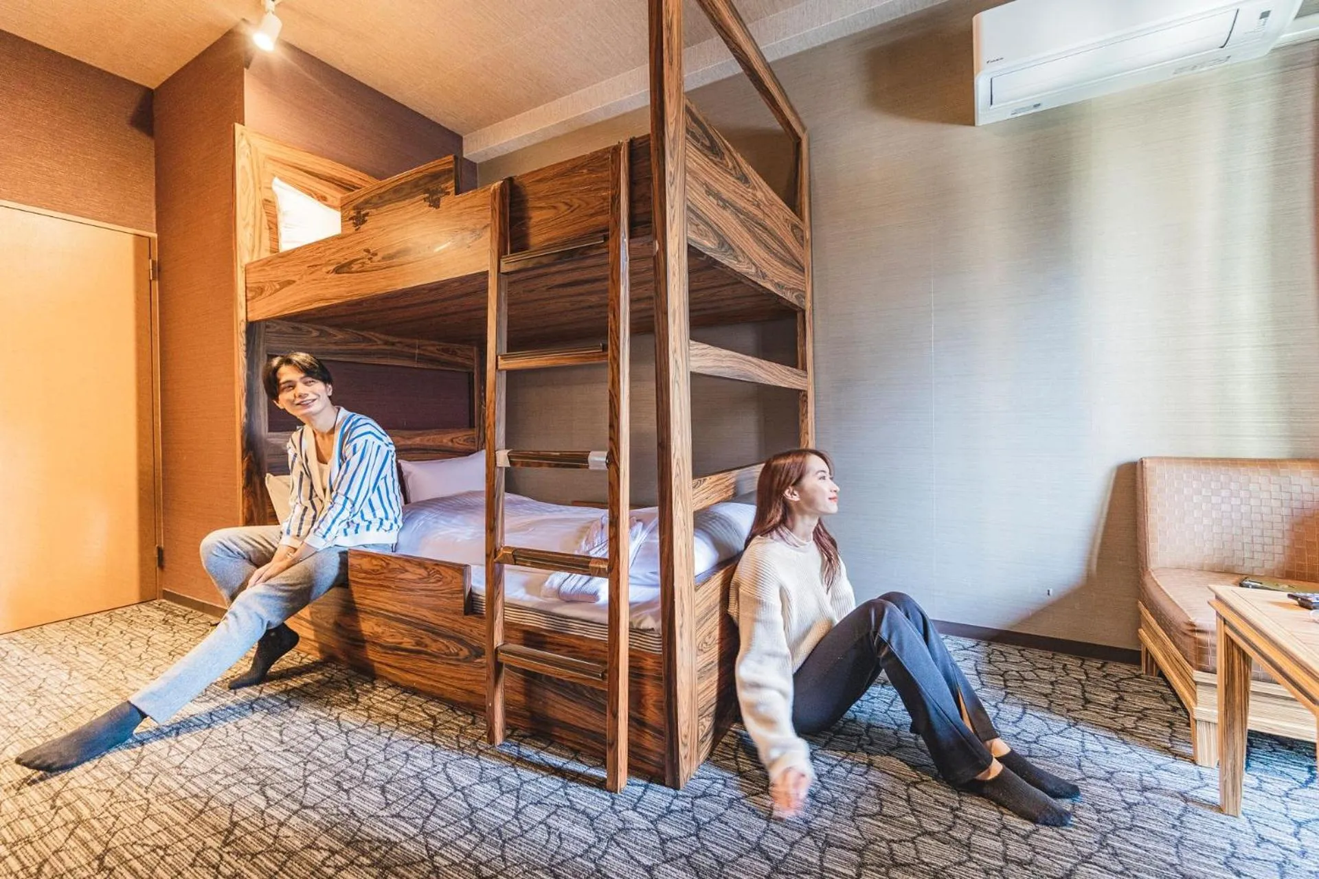 Photo of the whole room, Bed in HOTEL RELIEF Namba Daikokuchou