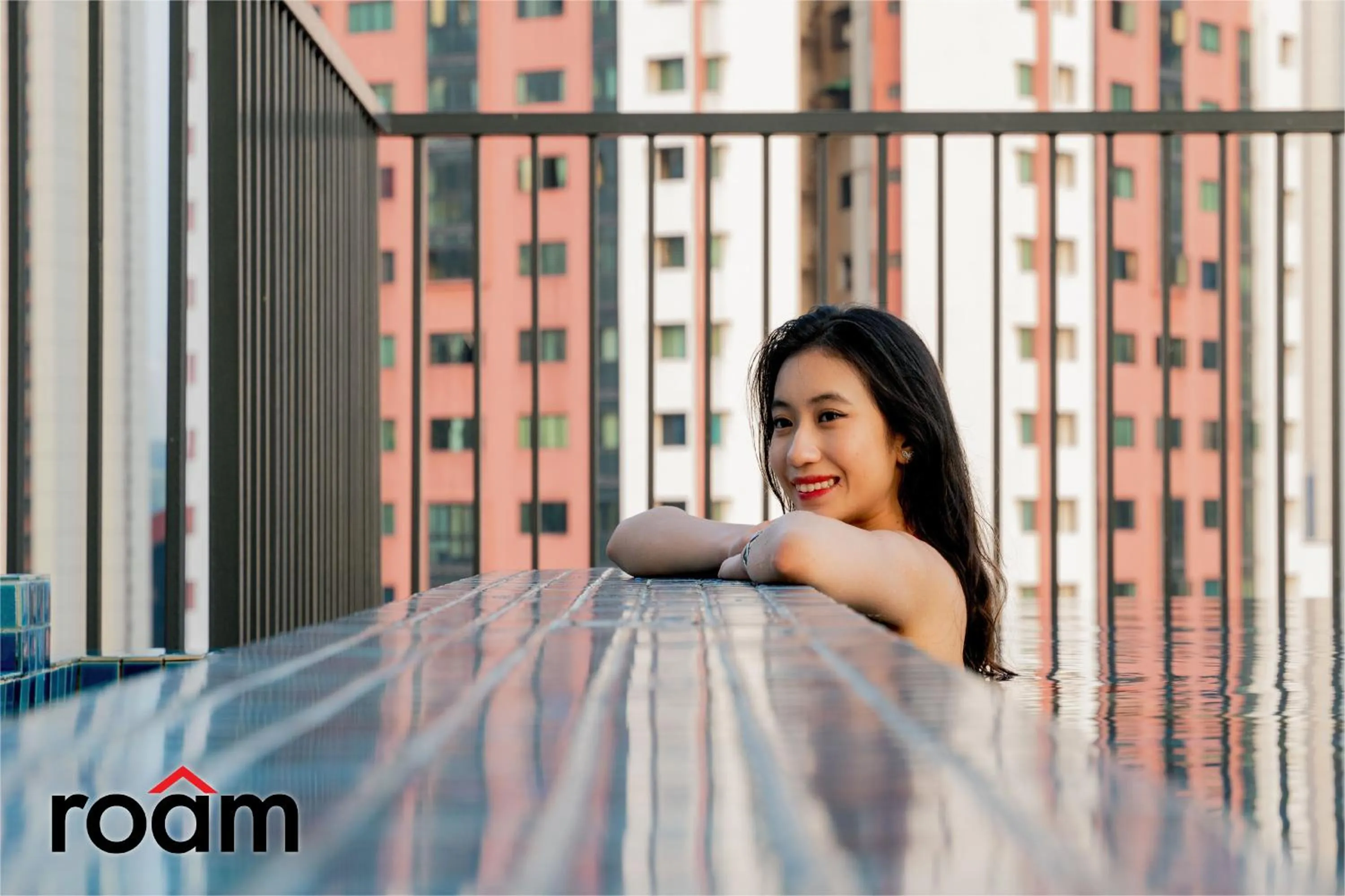 Swimming pool, Bed in Chambers Residence, Sunway Putra Mall