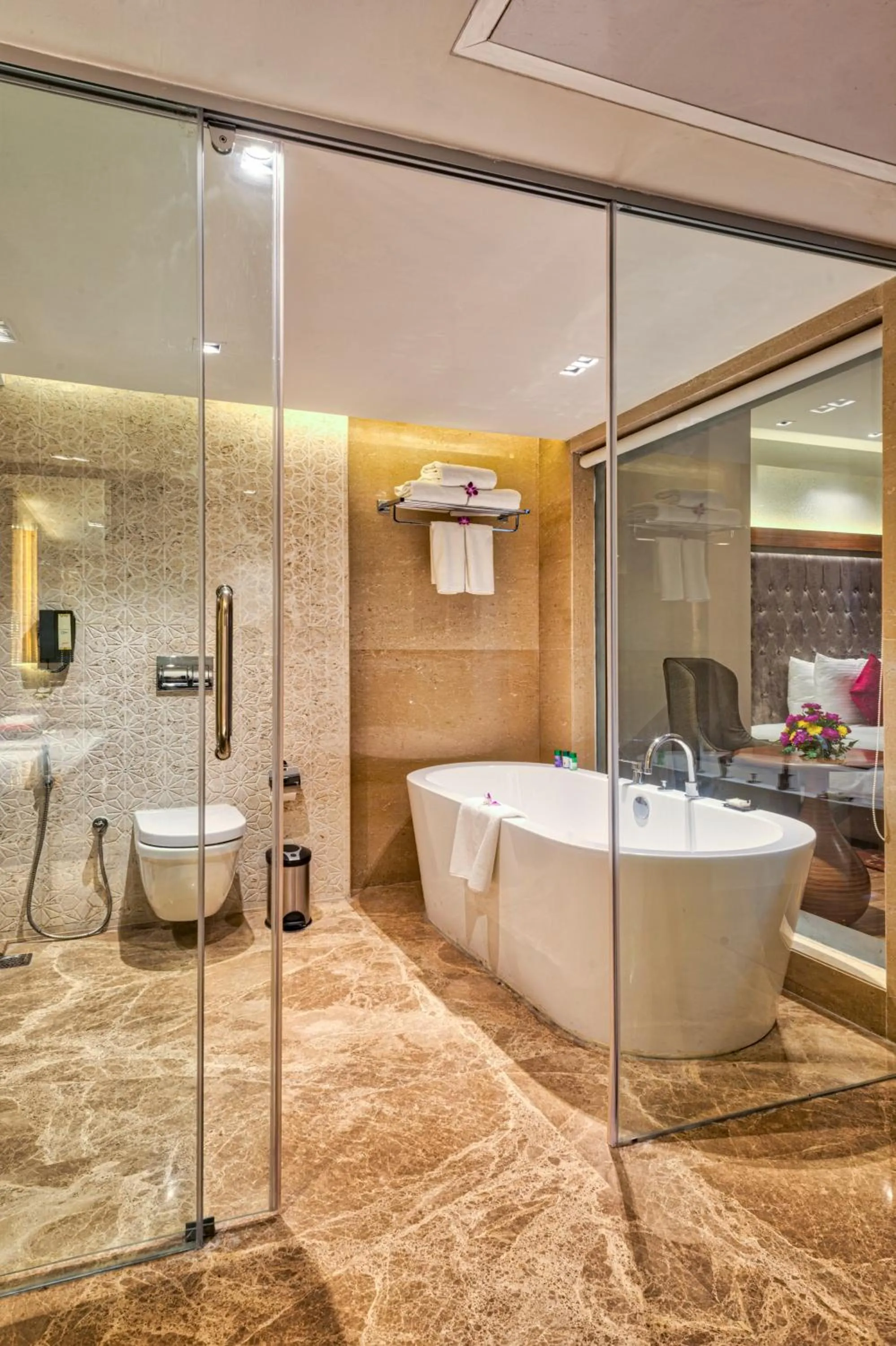 Bathroom in Grand Chennai by GRT Hotels