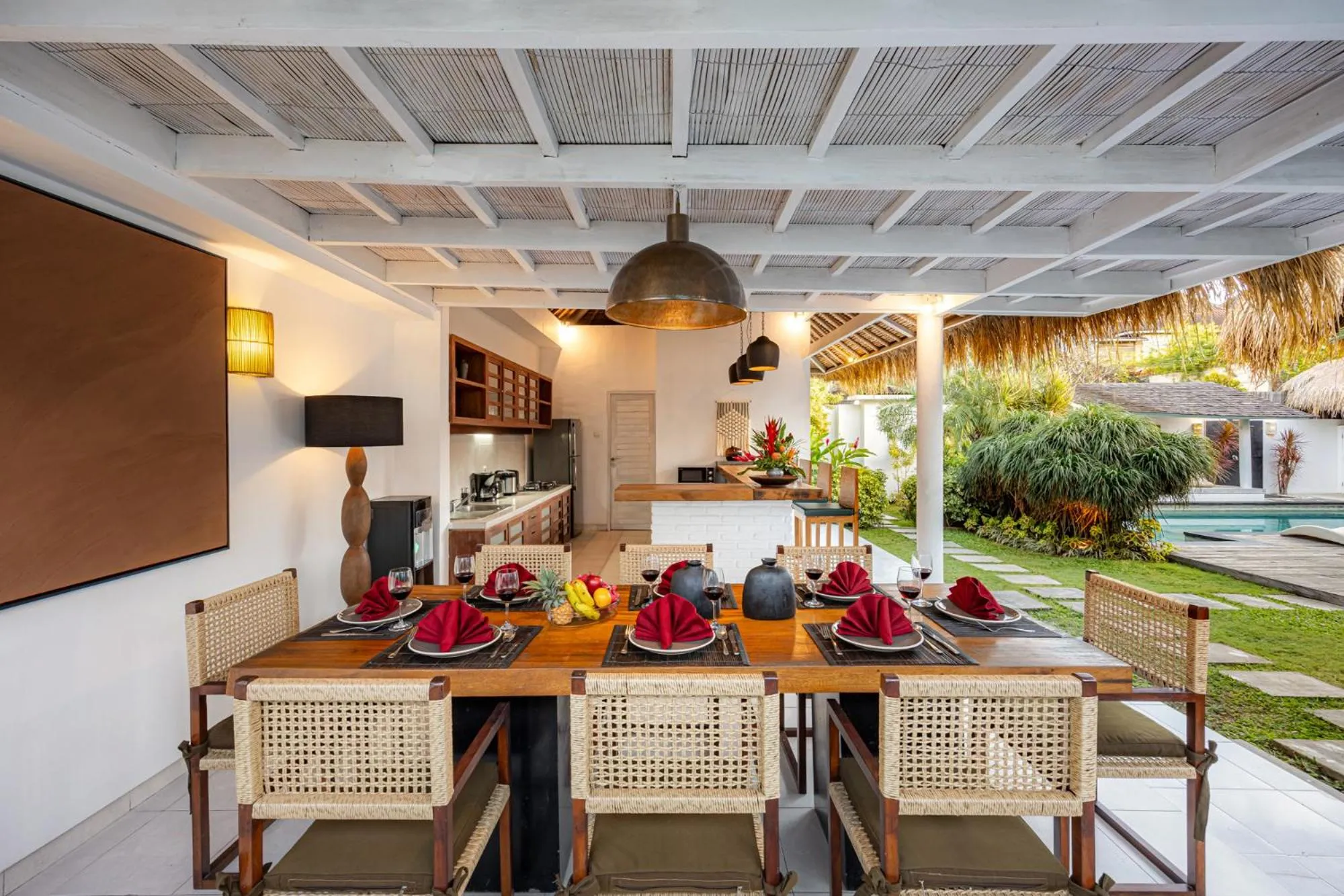 Dining area in Newly renovated Villa Noa by Optimum Bali Villas