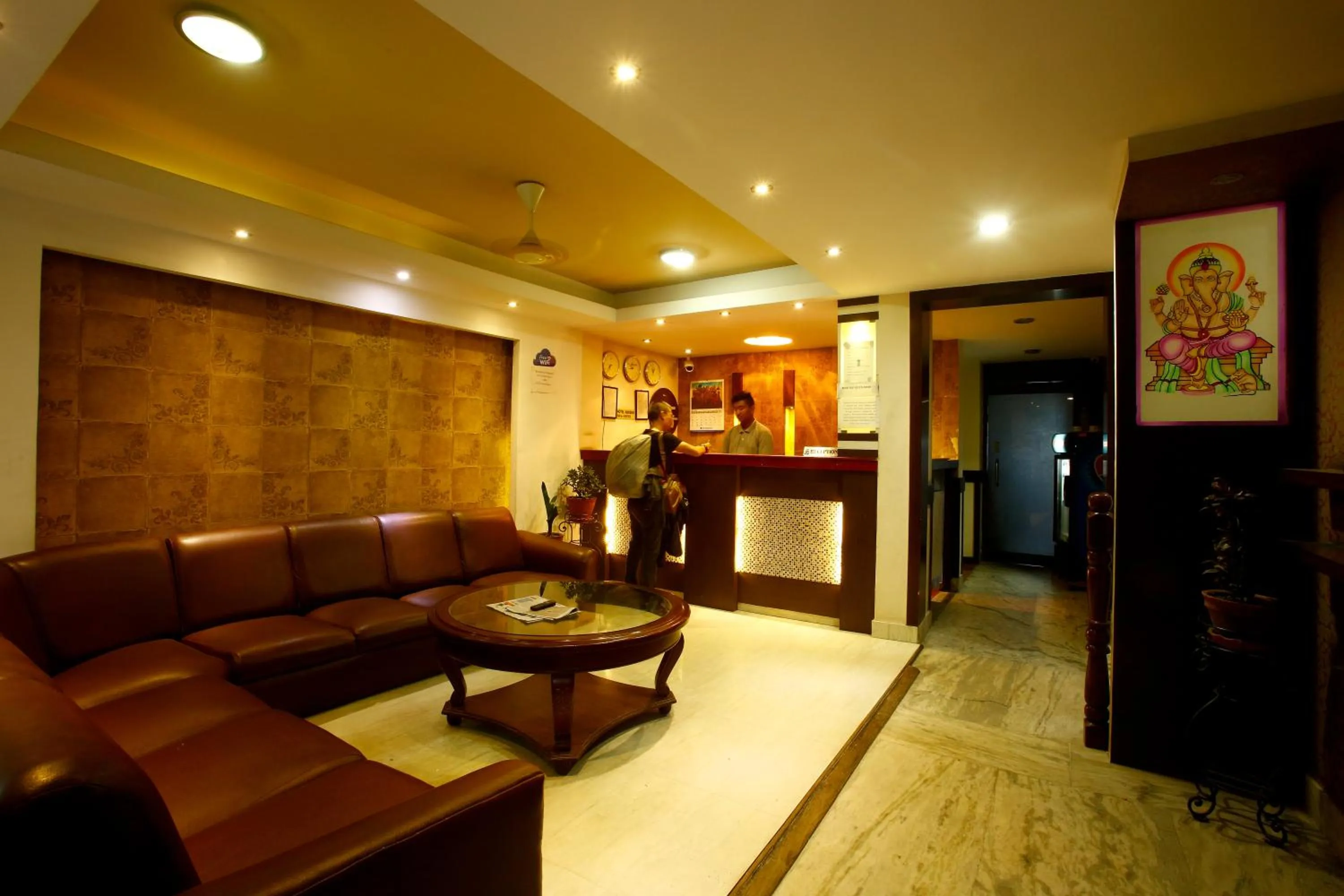 Lobby or reception in Hotel Nandini