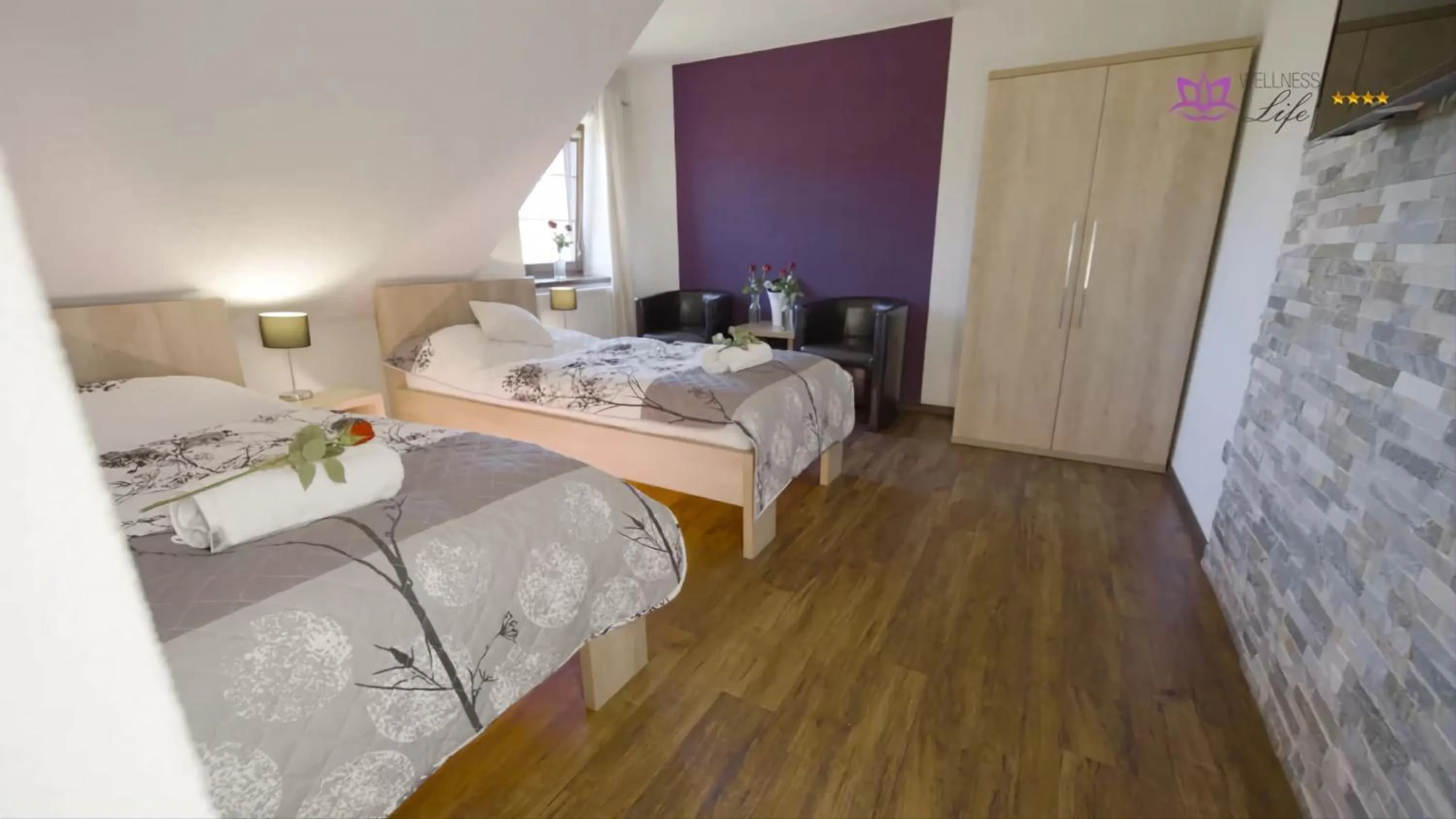 Bedroom, Bed in Wellness Penzion Life