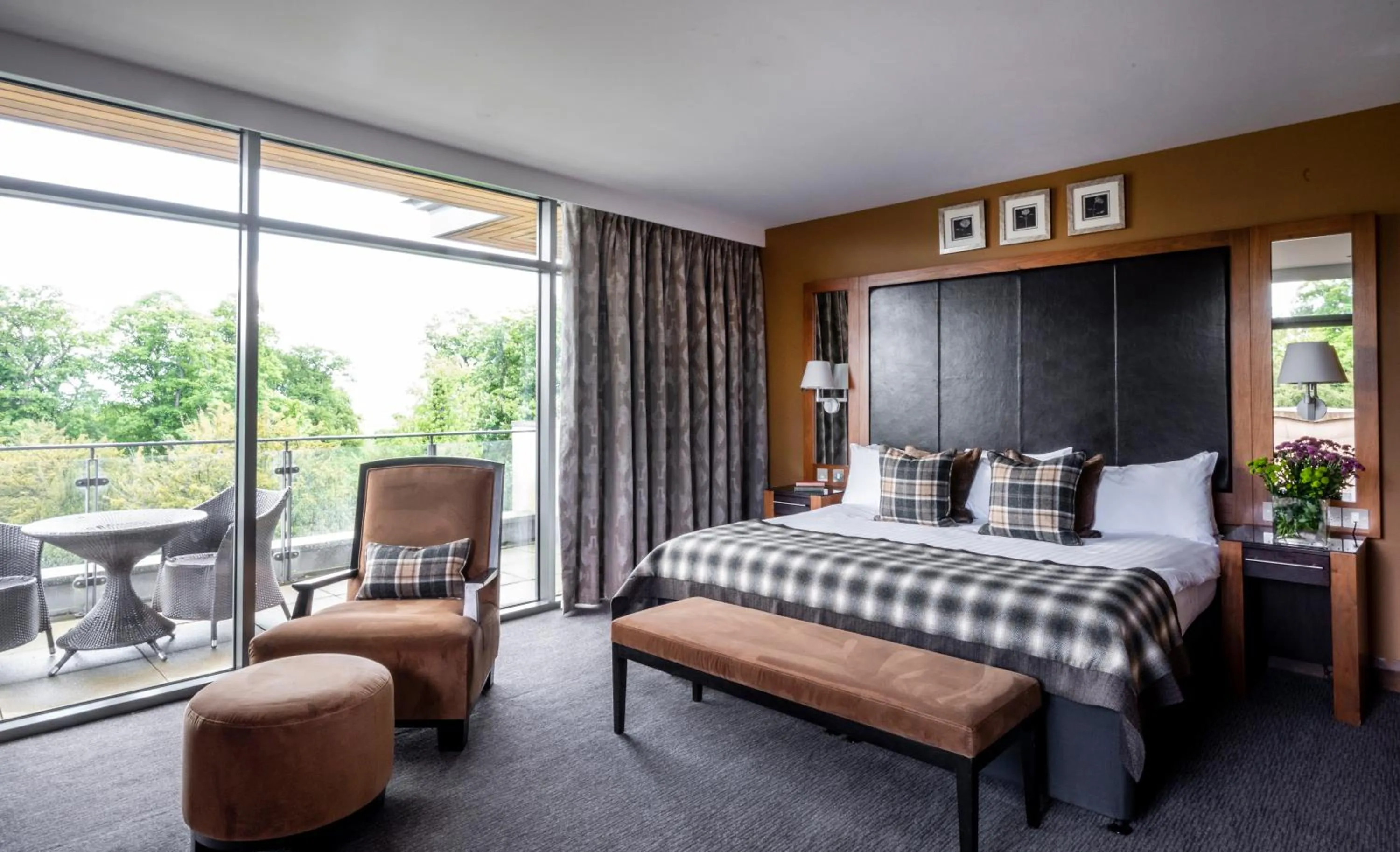Balcony/Terrace, Bed in Norton House Hotel & Spa, Edinburgh