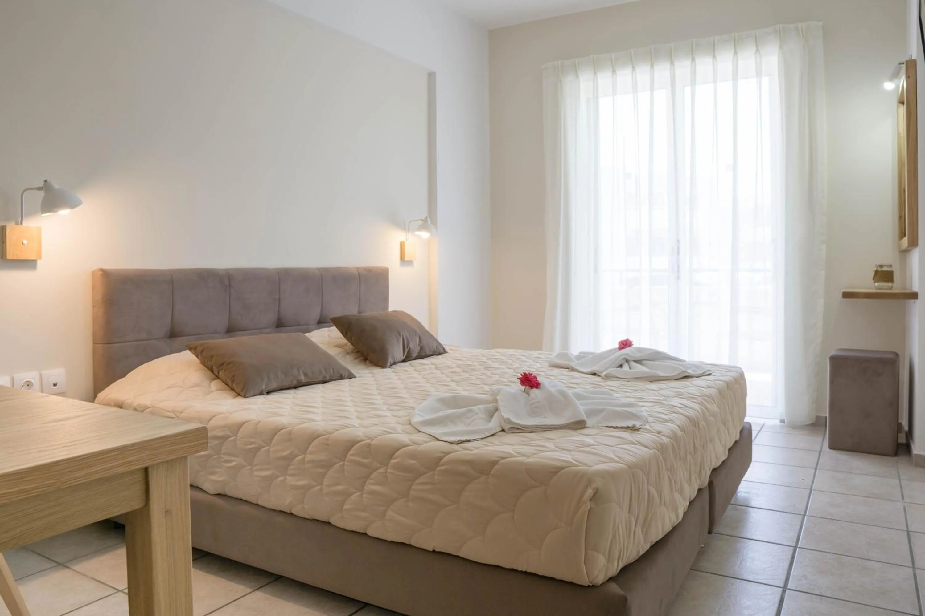 Bed in Pinelopi Hotel