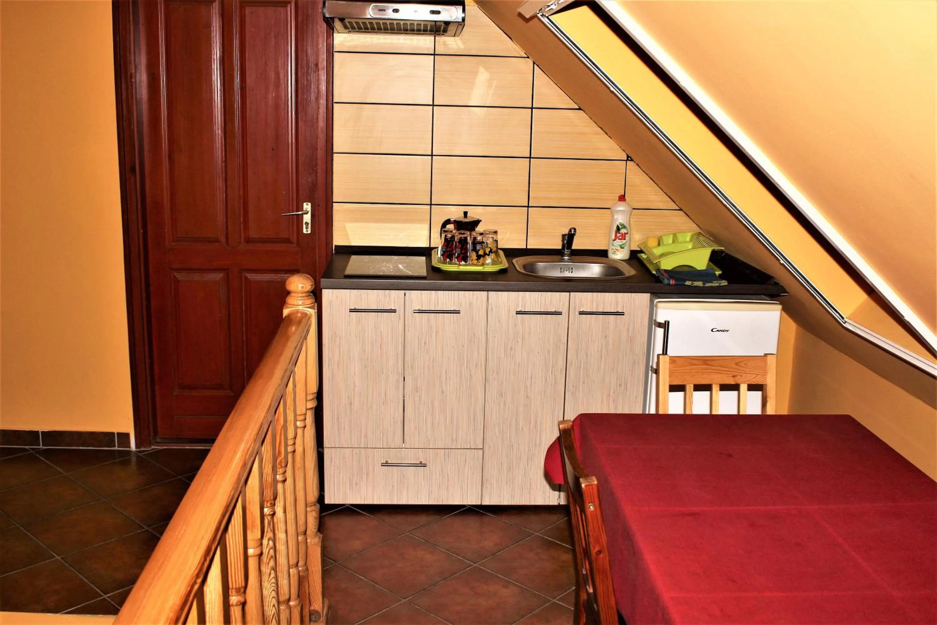 Kitchen or kitchenette in Nexus Vendégház Szeged