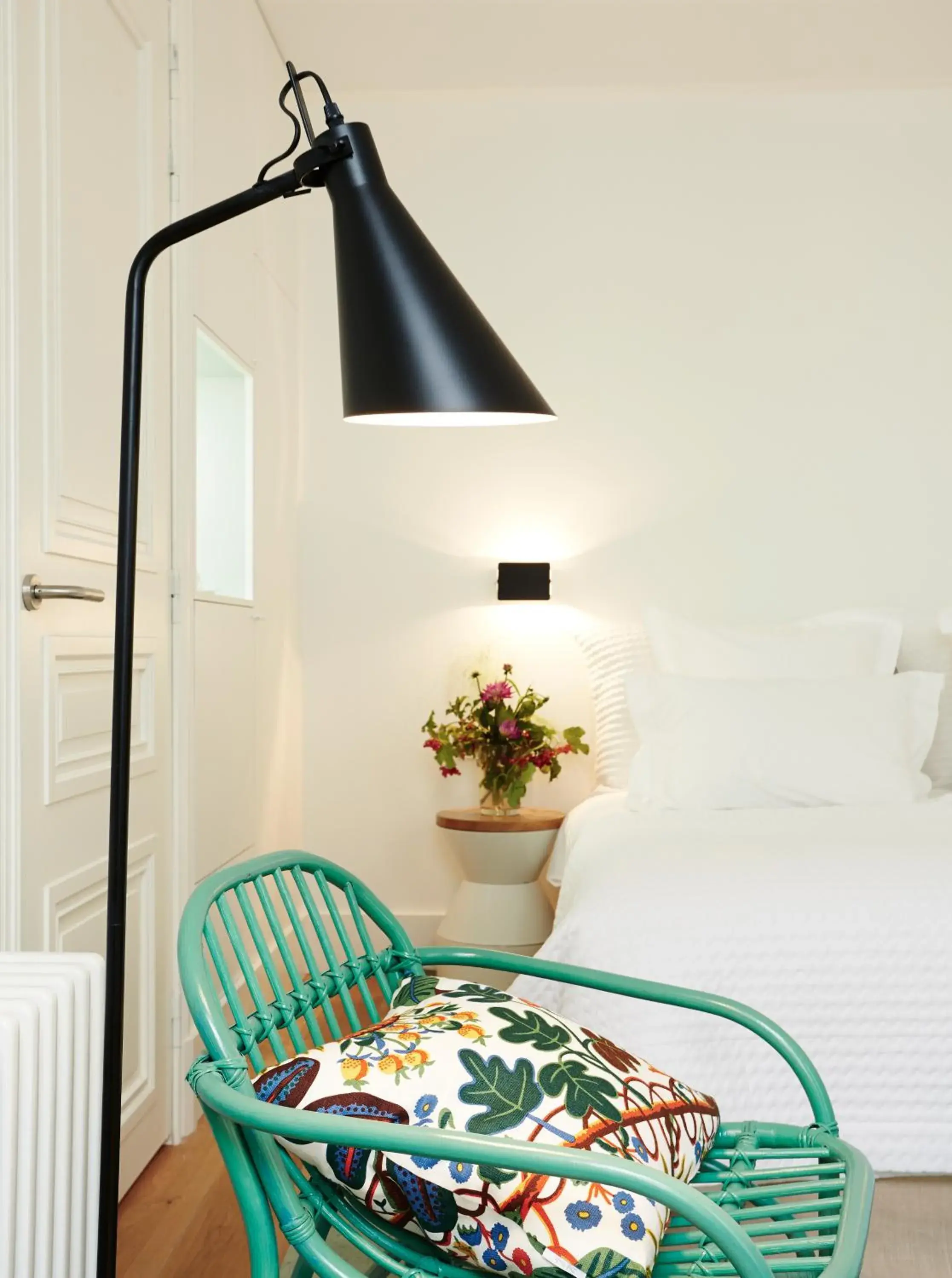 Decorative detail, Bed in Hotel des Galeries Decorative detail, Bed in Hotel des Galeries