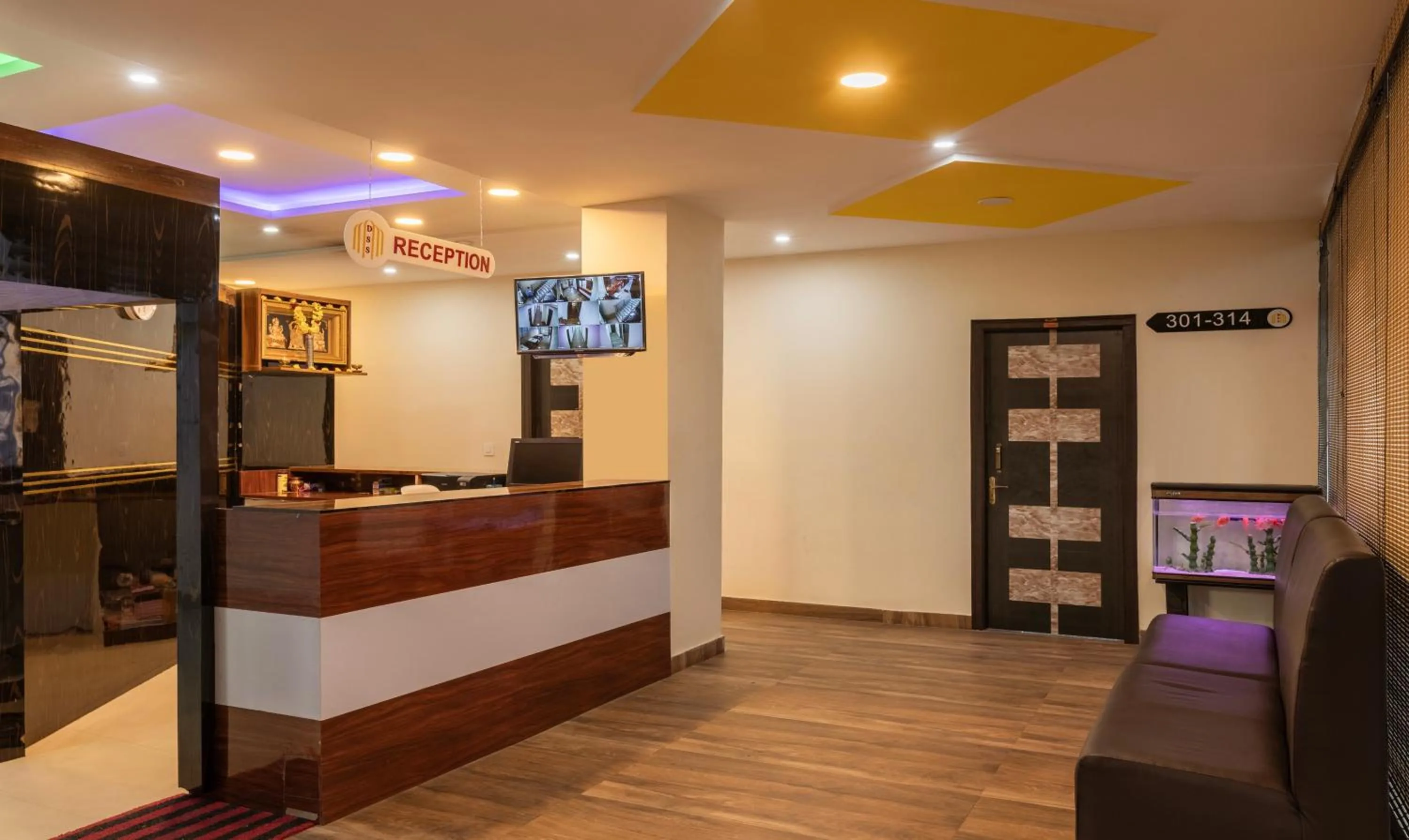 Lobby or reception in Treebo Nandi Comforts, Peenya