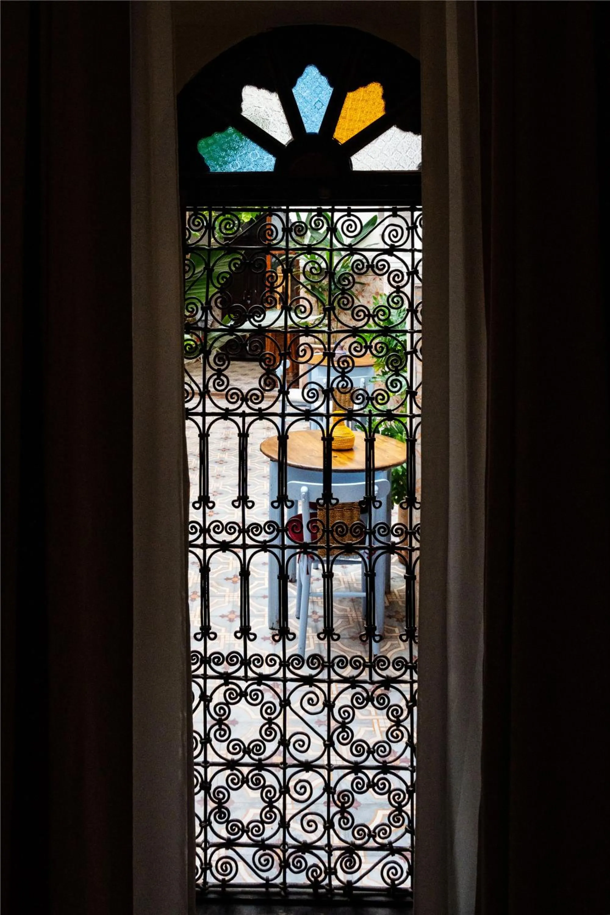 Inner courtyard view in Riad Taghia