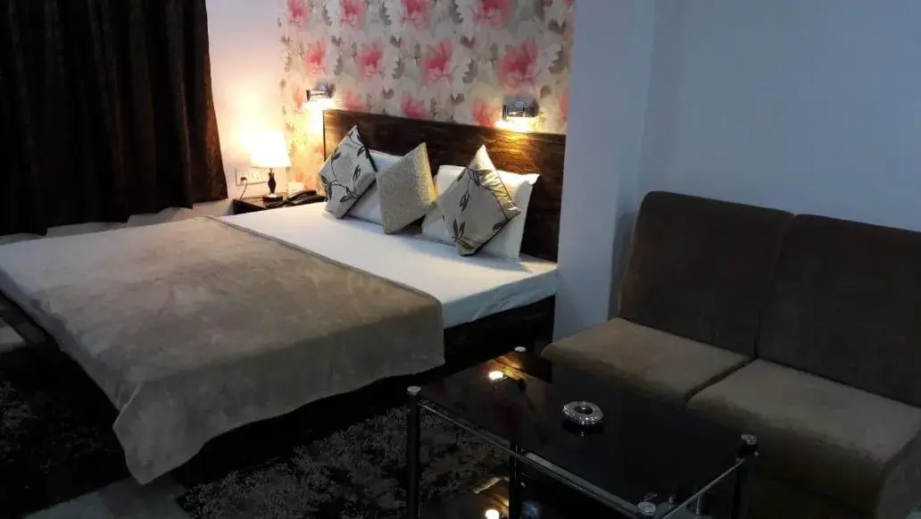 Bed in Hotel Kanha Inn Bed in Hotel Kanha Inn