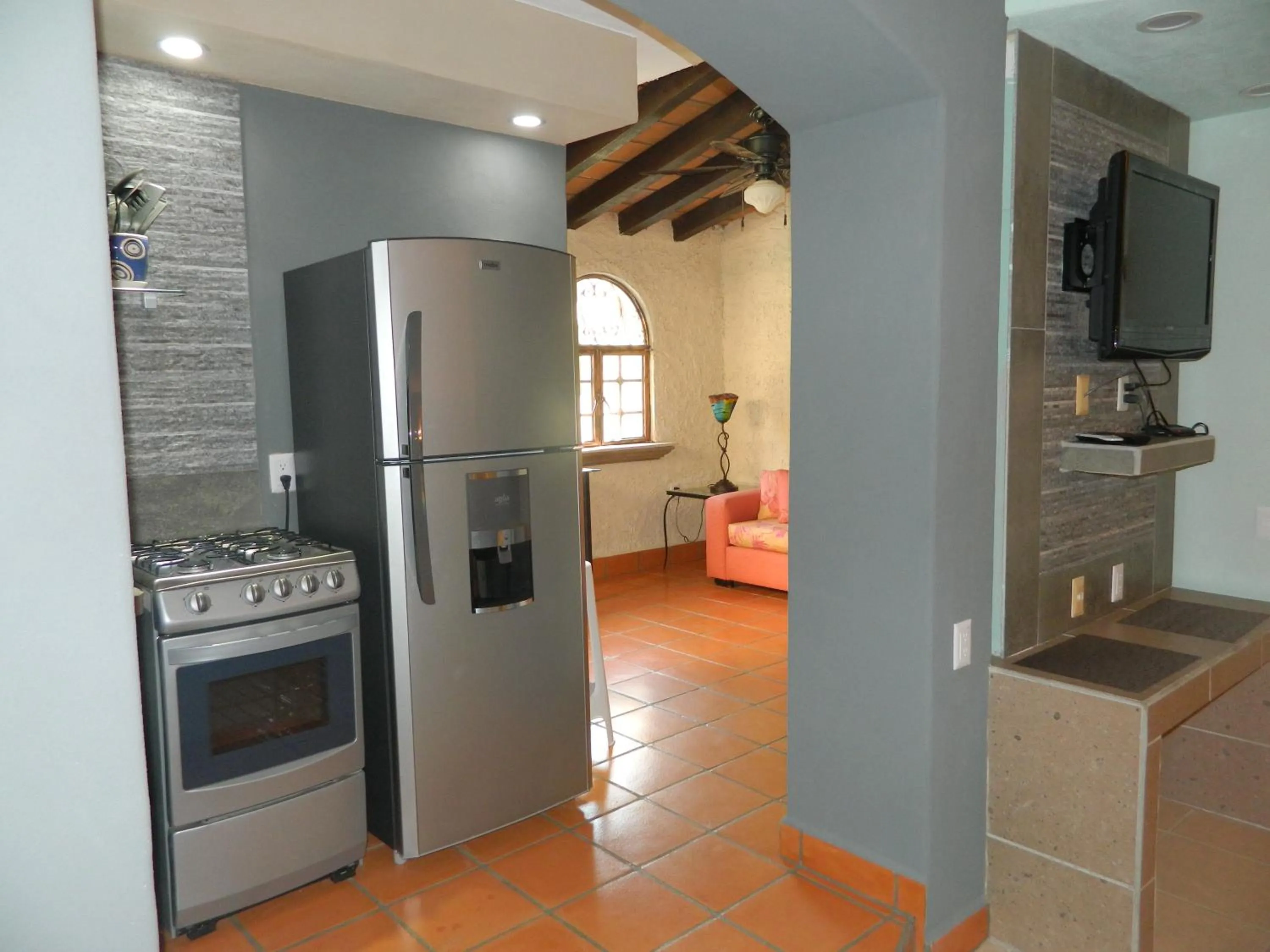 Kitchen or kitchenette in Hotel Condominium La Posada de Bucerias