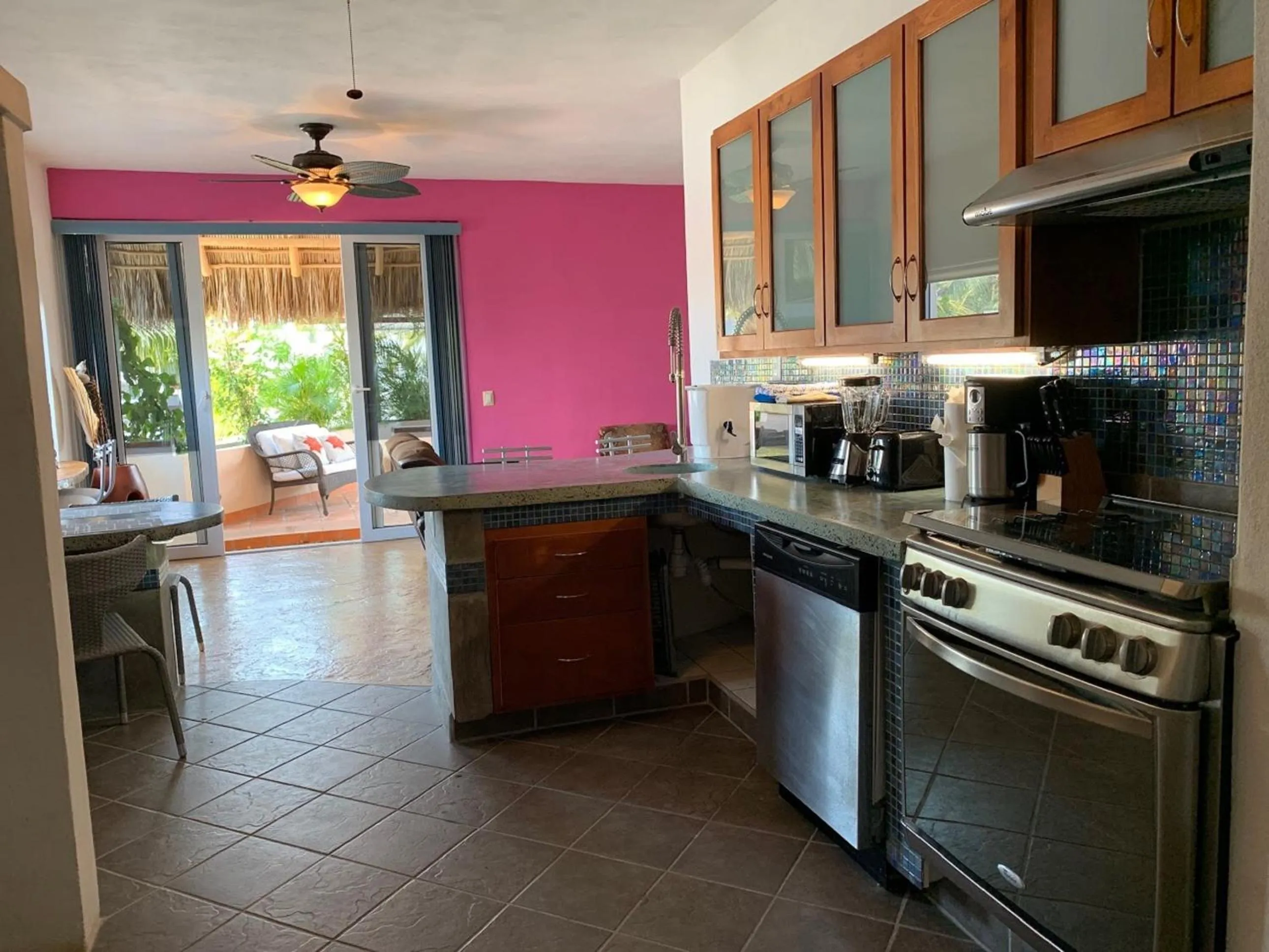 Kitchen or kitchenette in Hotel Condominium La Posada de Bucerias