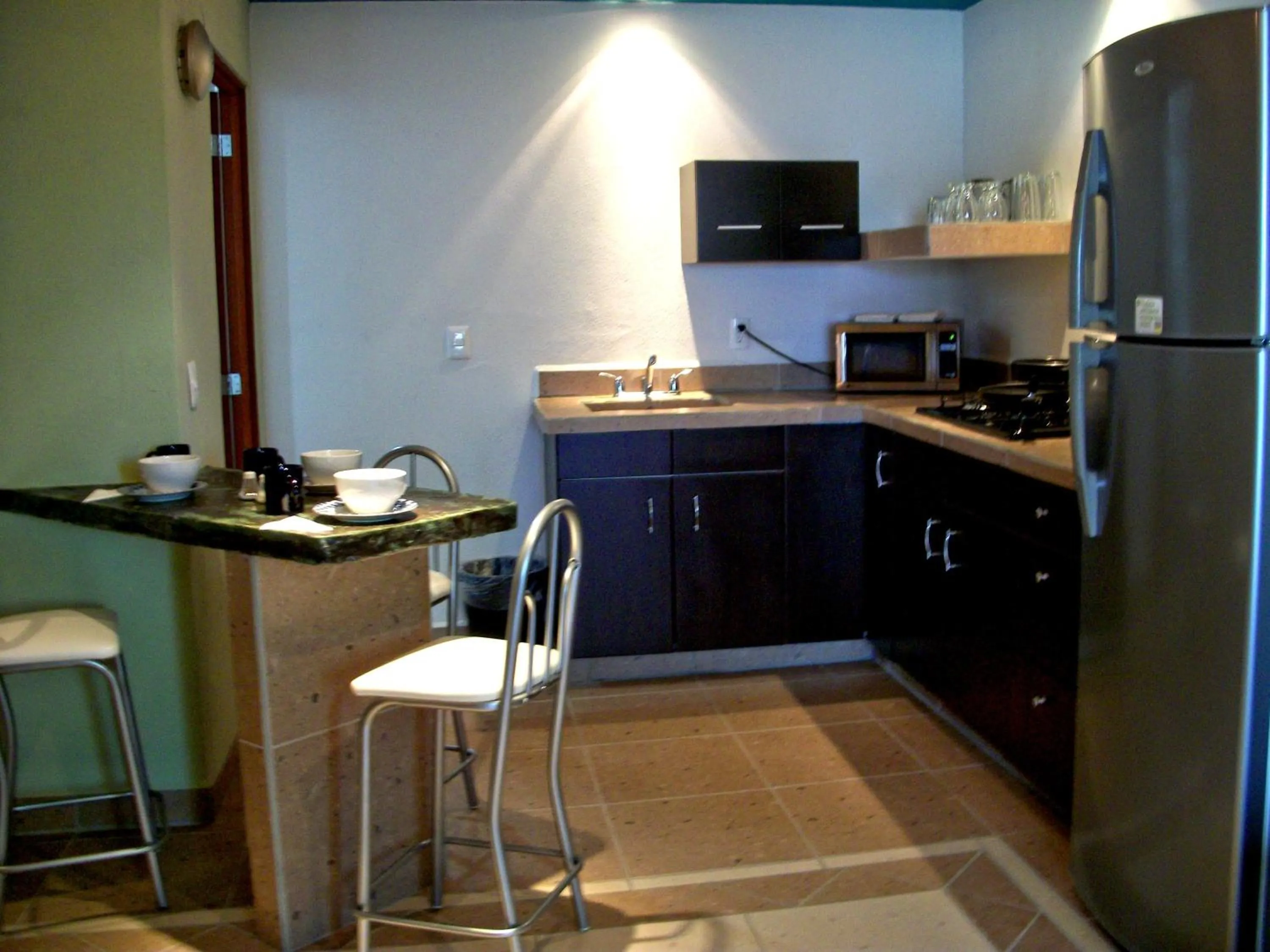 Kitchen or kitchenette in Hotel Condominium La Posada de Bucerias