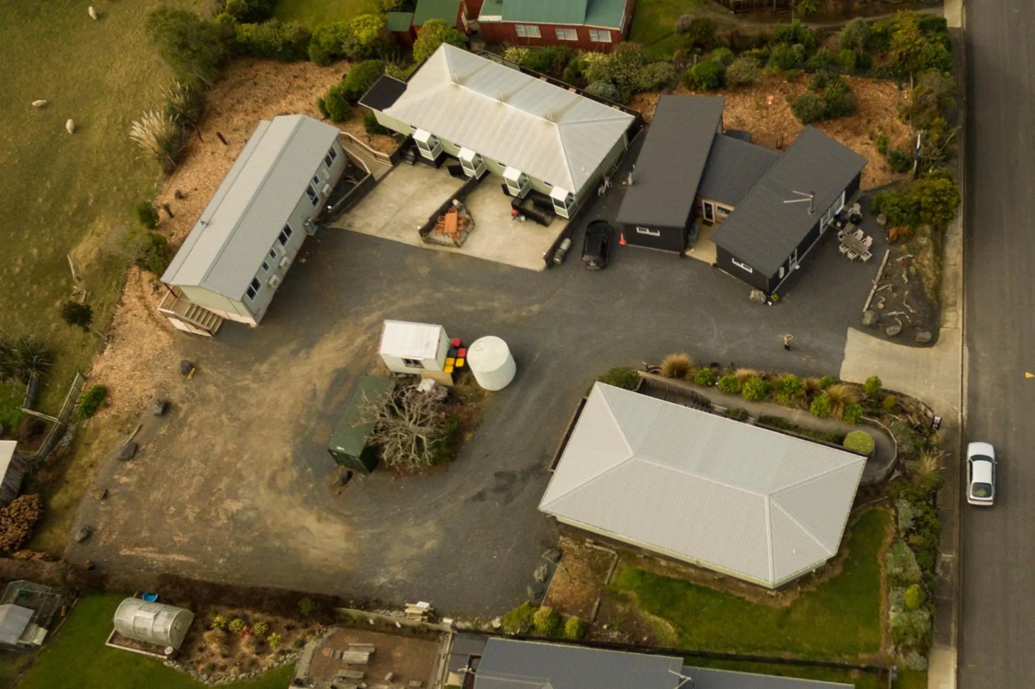 Bird's eye view in Kaka Point Motels