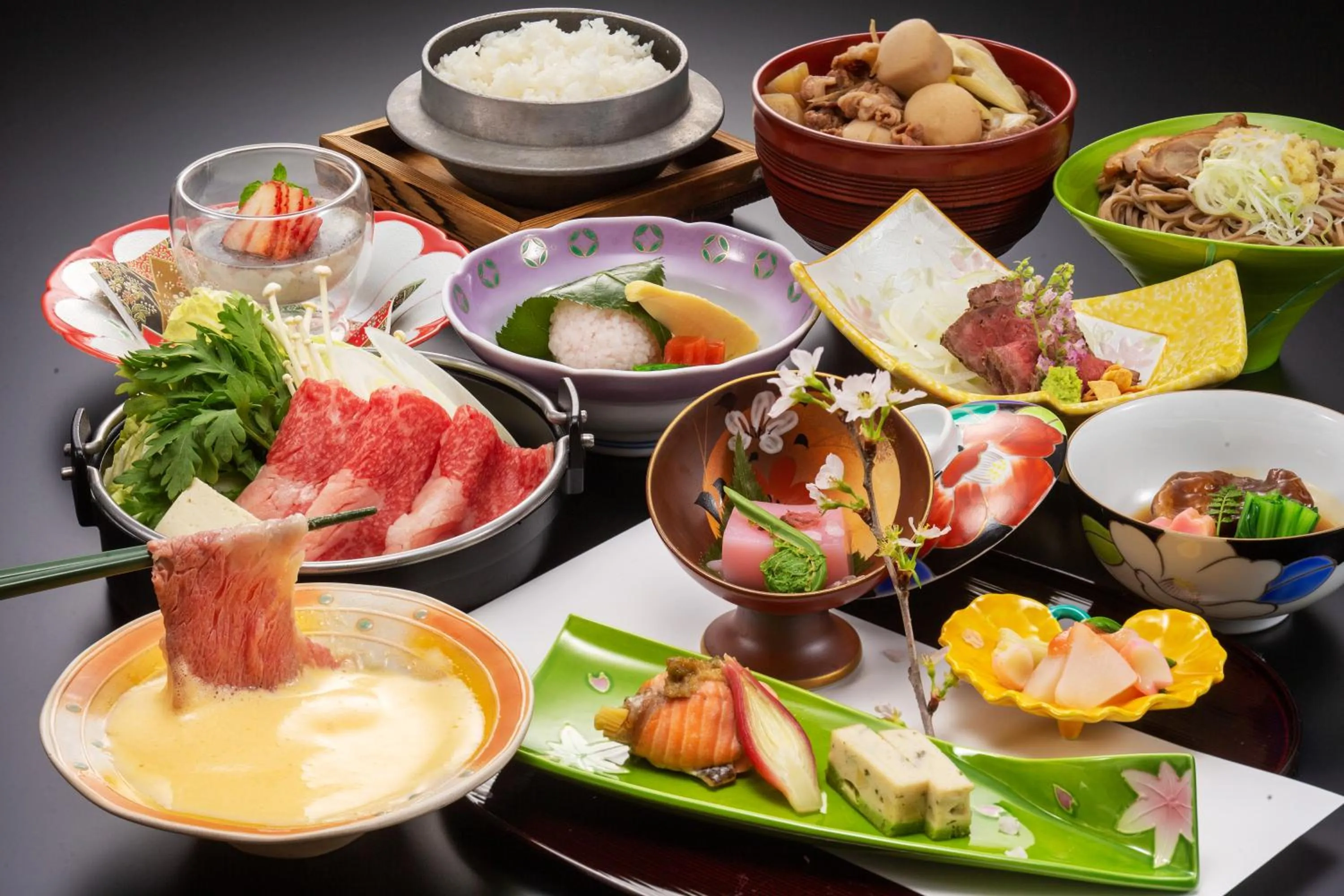 Food and drinks in Kami no yama Azumaya