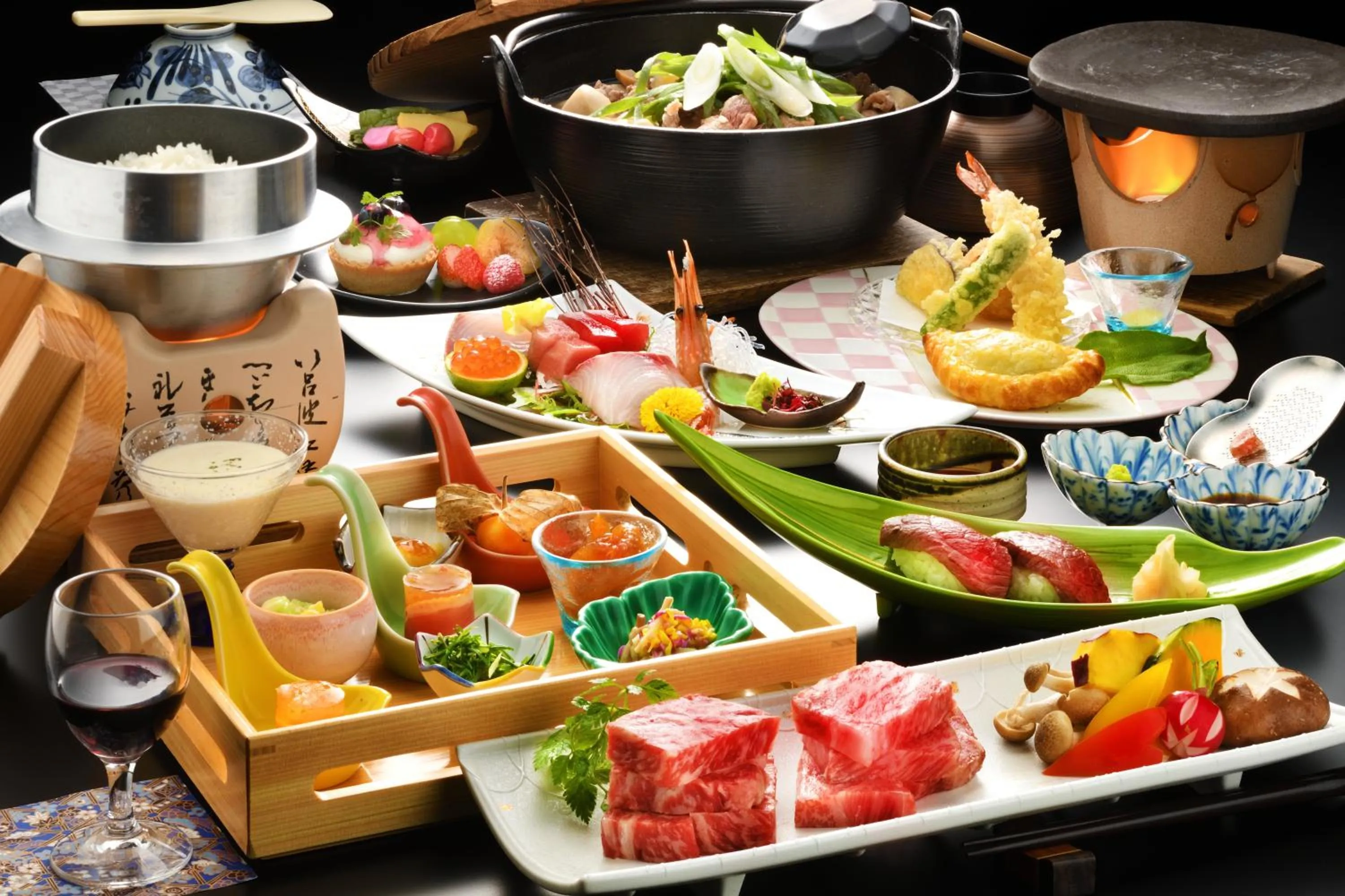 Food close-up in Kami no yama Azumaya