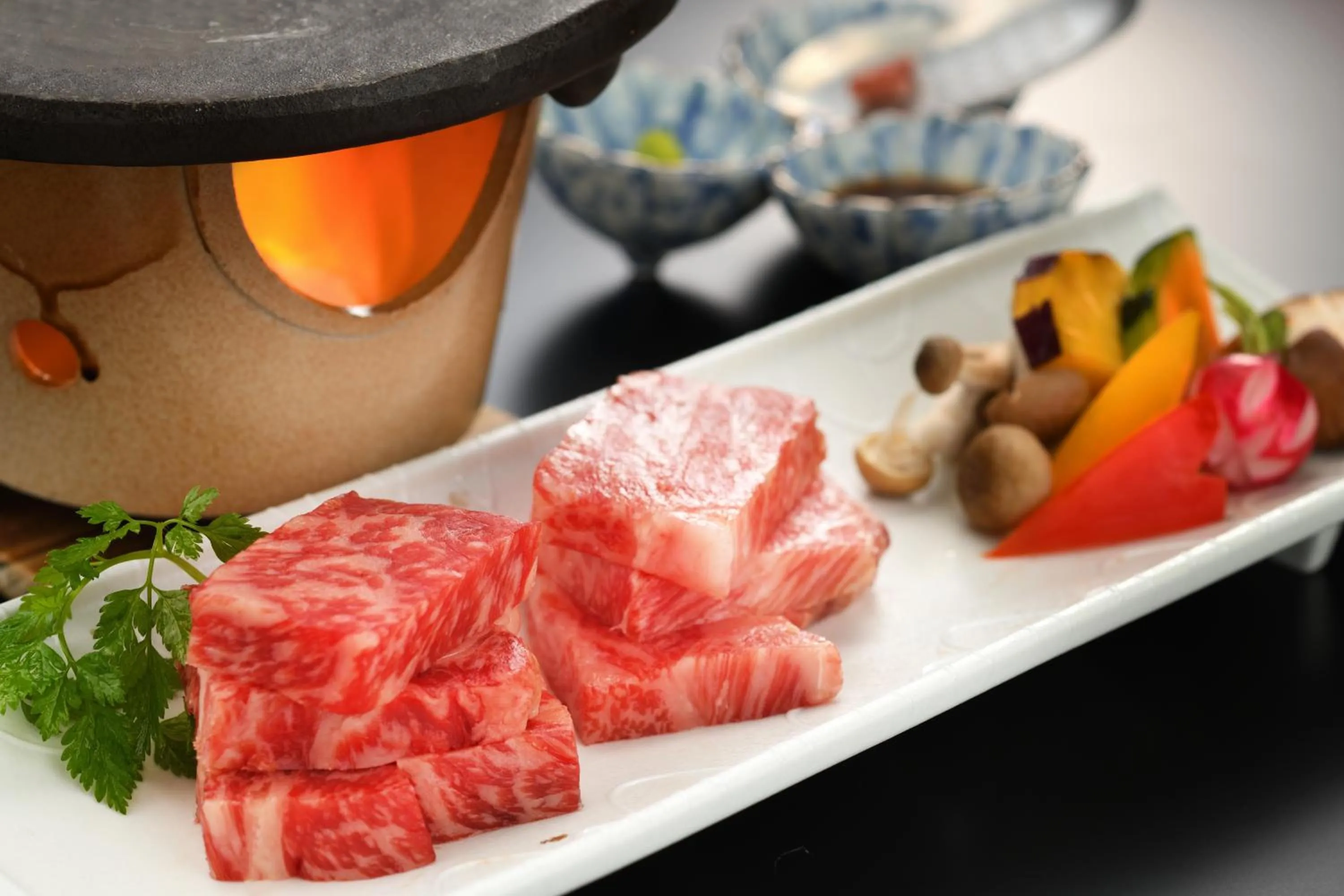 Food close-up in Kami no yama Azumaya