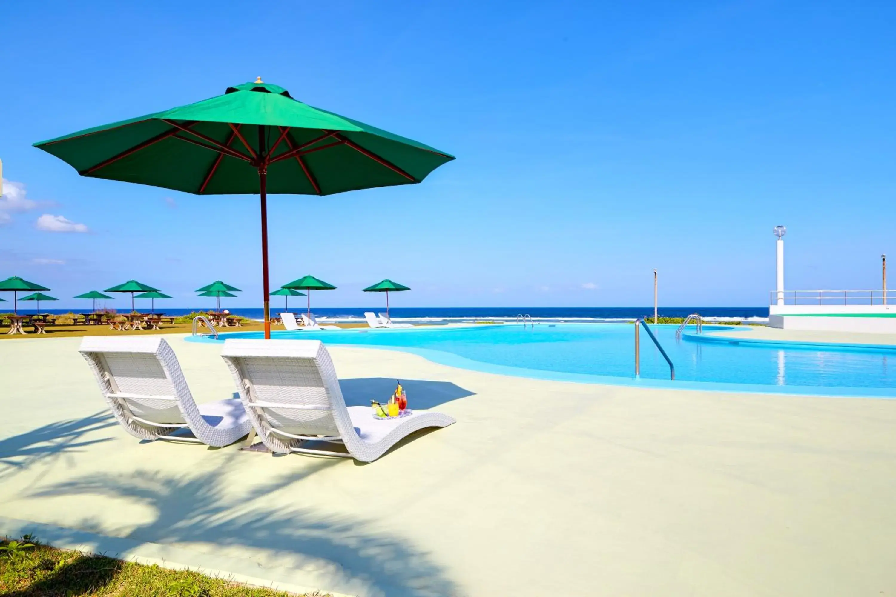 Swimming pool in AJ Resort Island Ikeijima Swimming pool in AJ Resort Island Ikeijima