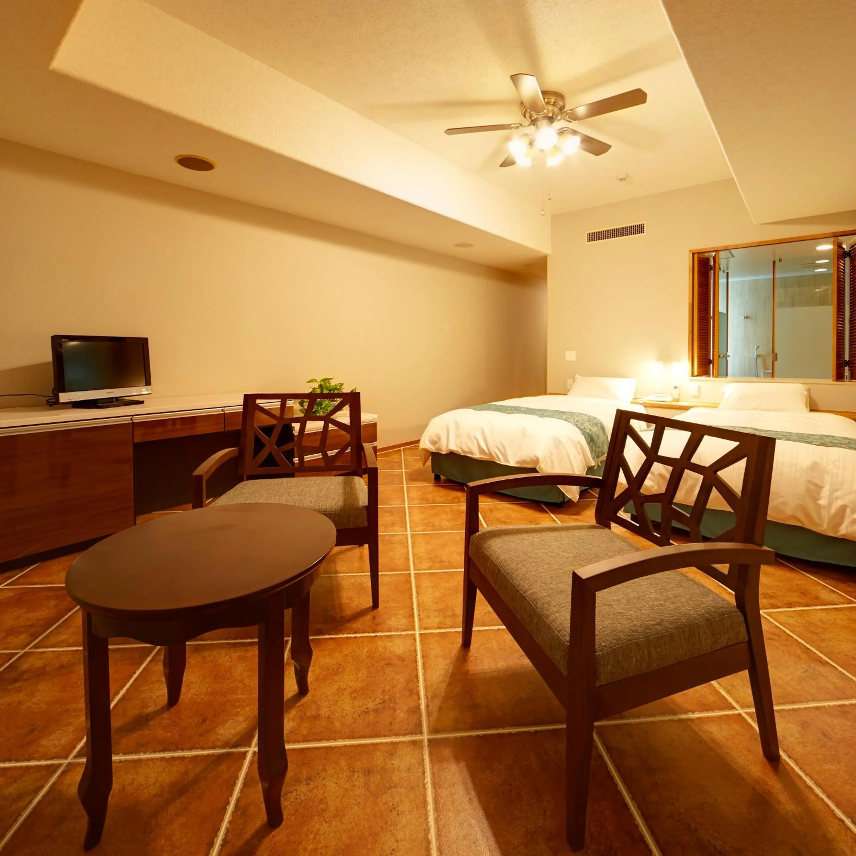 Decorative detail, Bed in AJ Resort Island Ikeijima