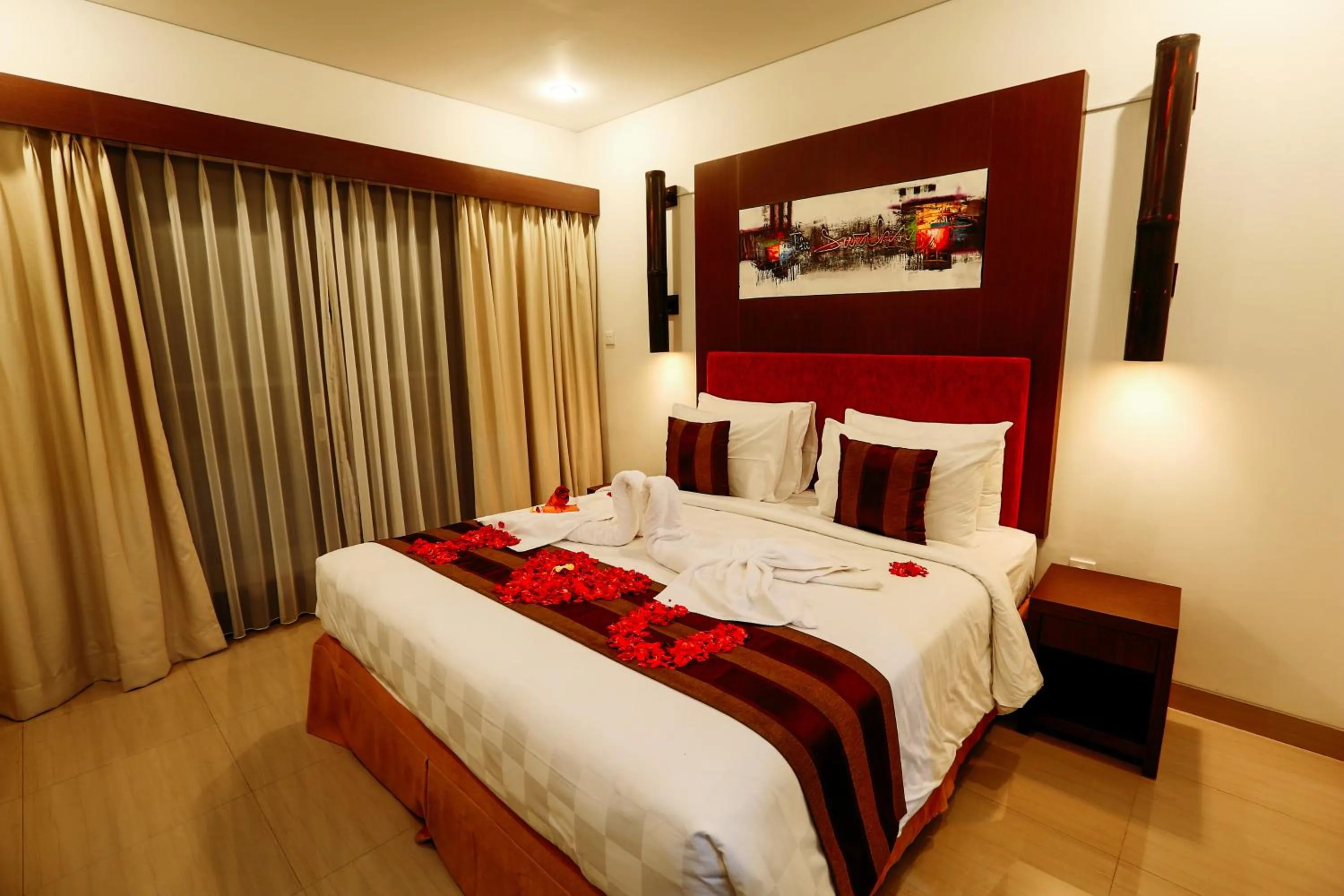 Bed in The Swaha Ubud Hotel