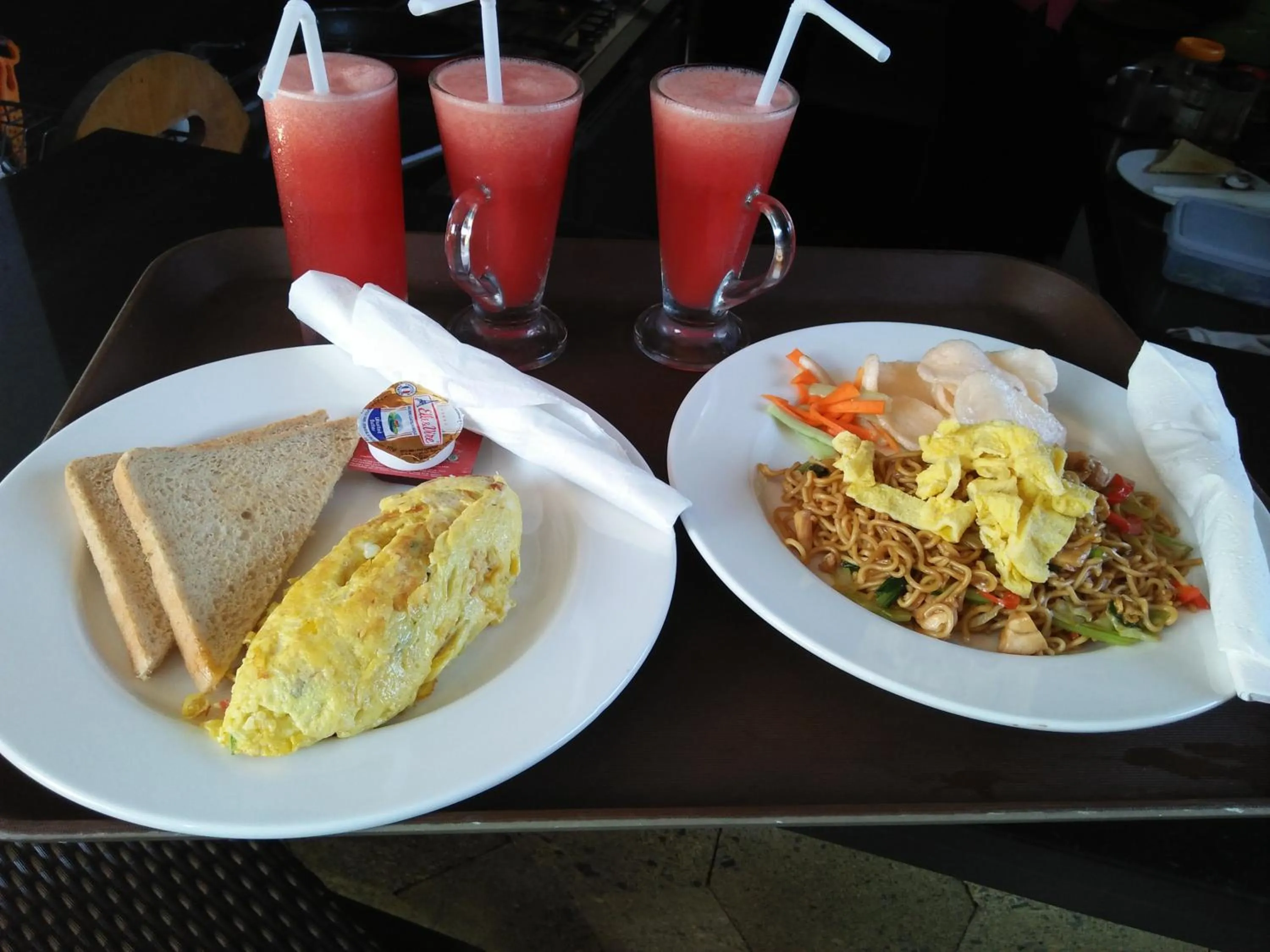 Continental breakfast in The Swaha Ubud Hotel
