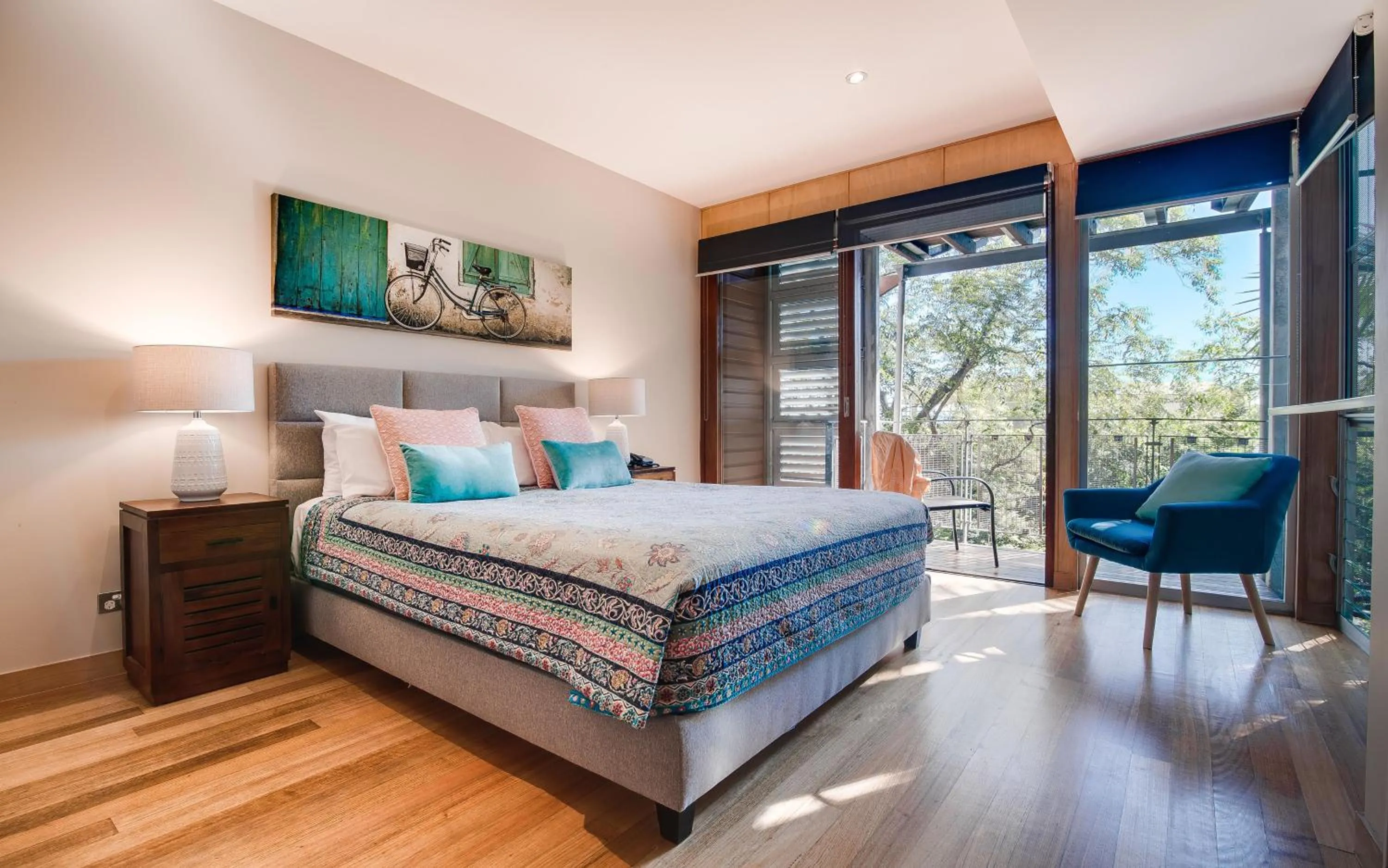 Balcony/Terrace, Bed in Noosa Residences