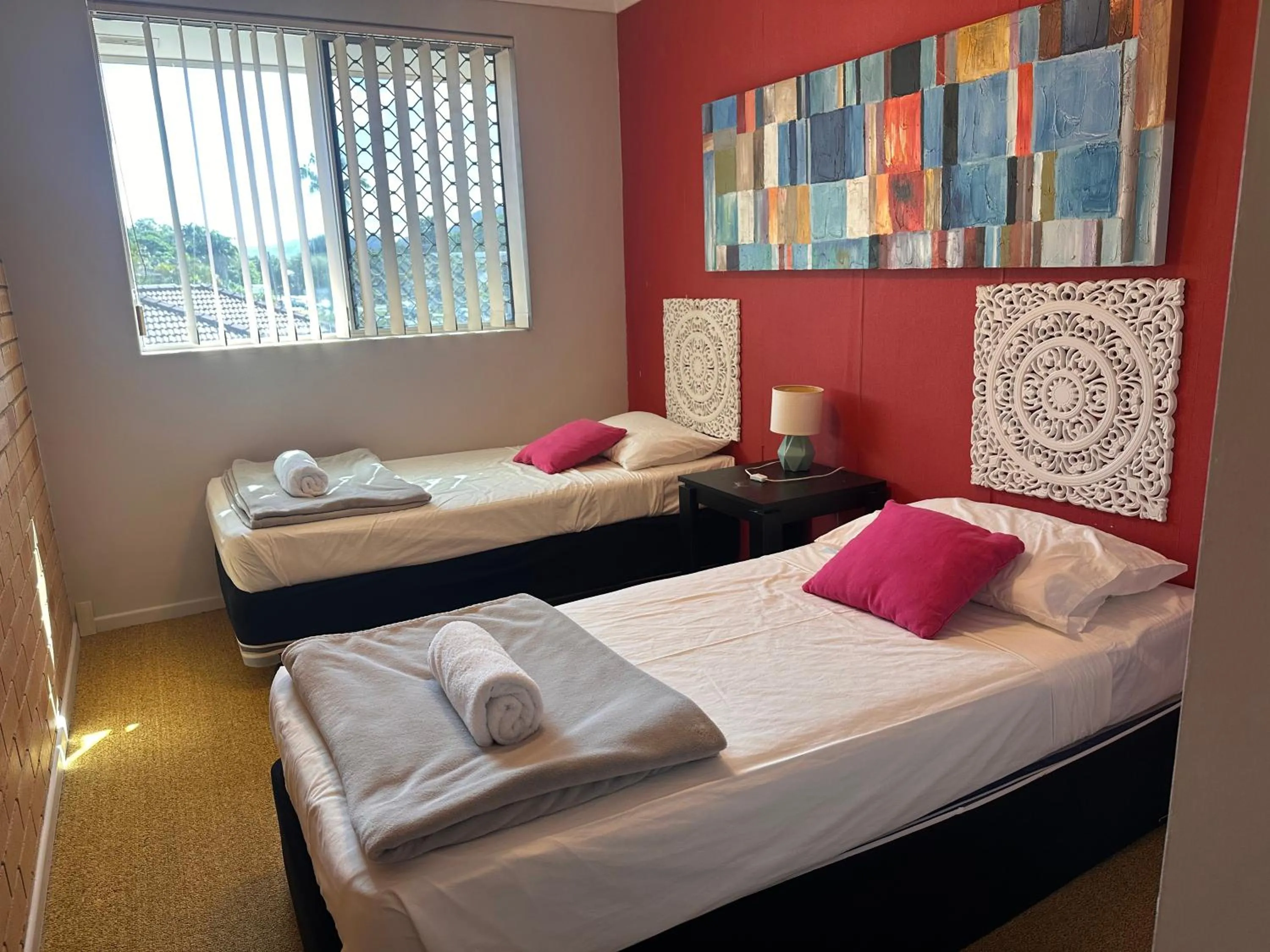 Bedroom, Bed in Beachlander Self-Contained Holiday Apartments