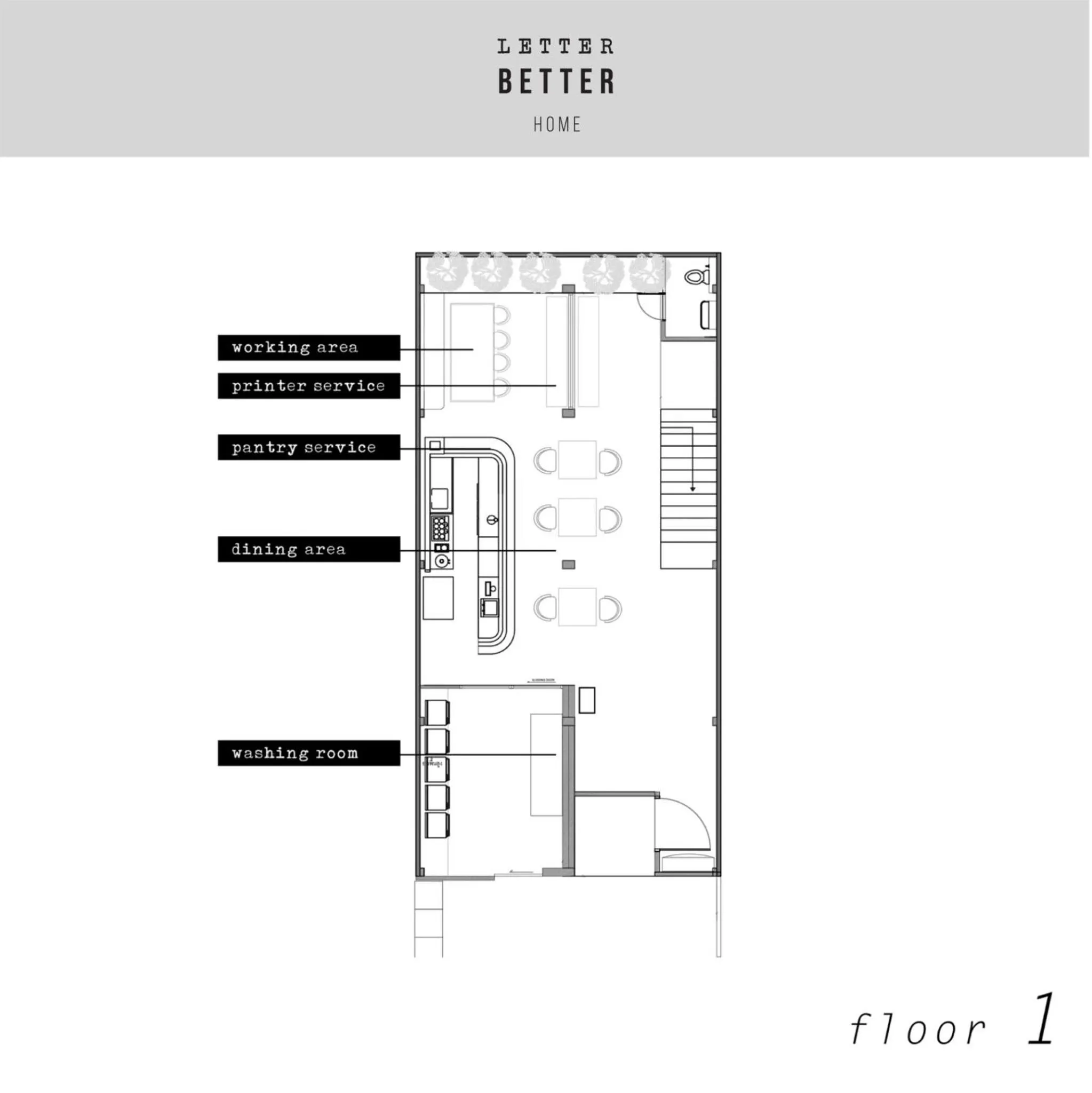 Lobby or reception in Letter Better Home
