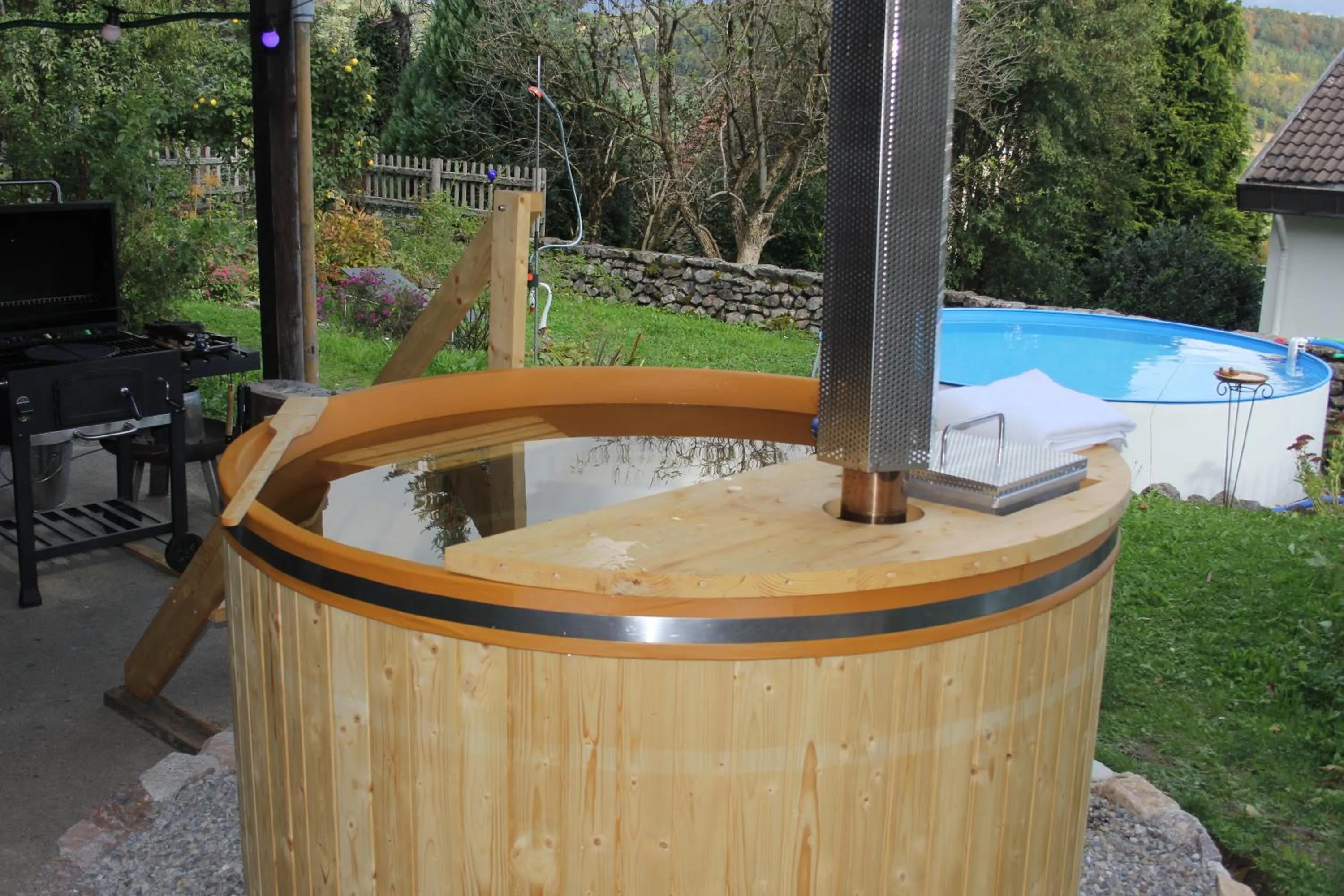 Hot Tub in Haus Rosebud