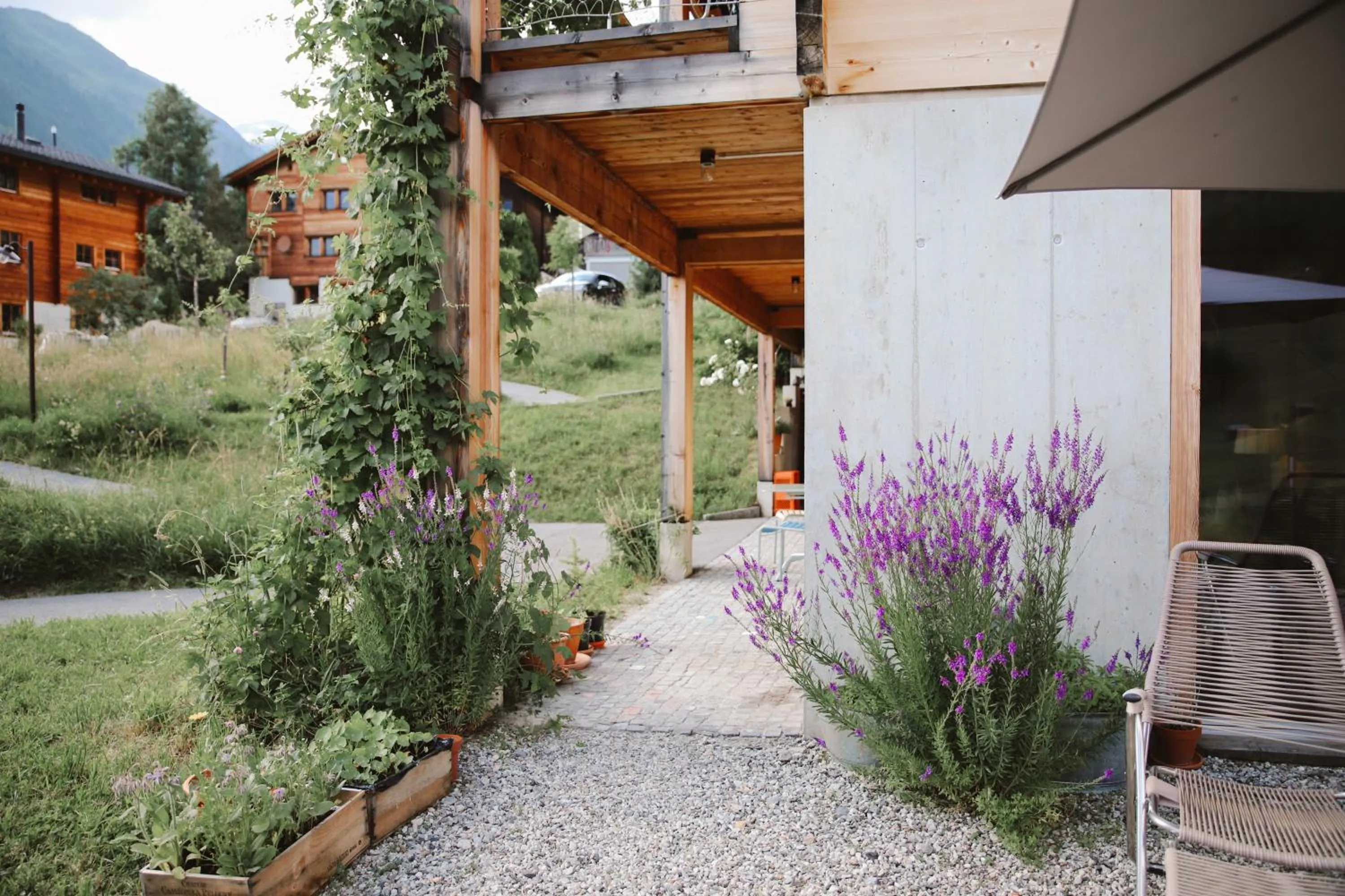 Garden in Berglodge Goms (Hotel)