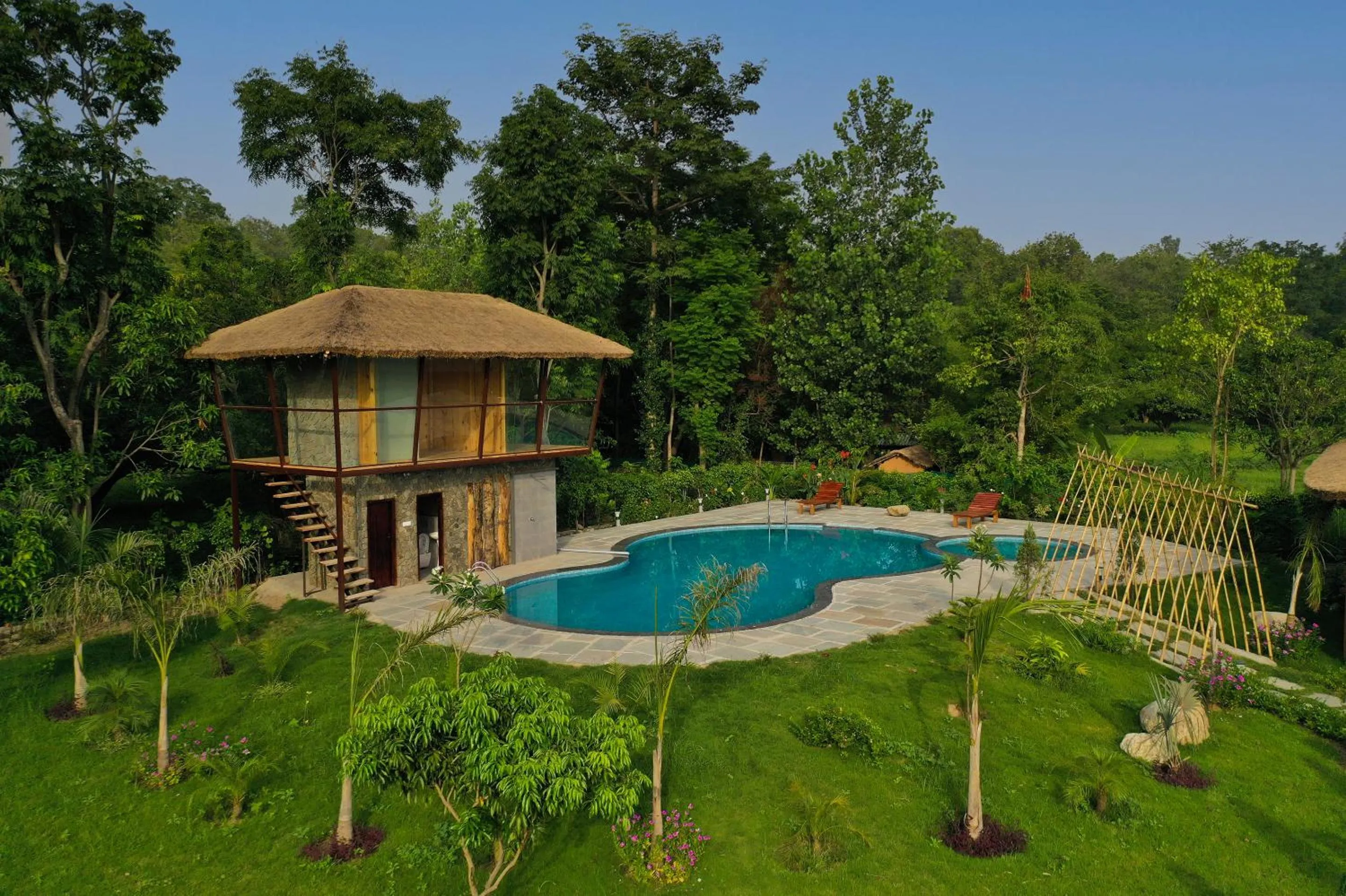 Property building in juSTa Lazy Haven Corbett, Uttarakhand