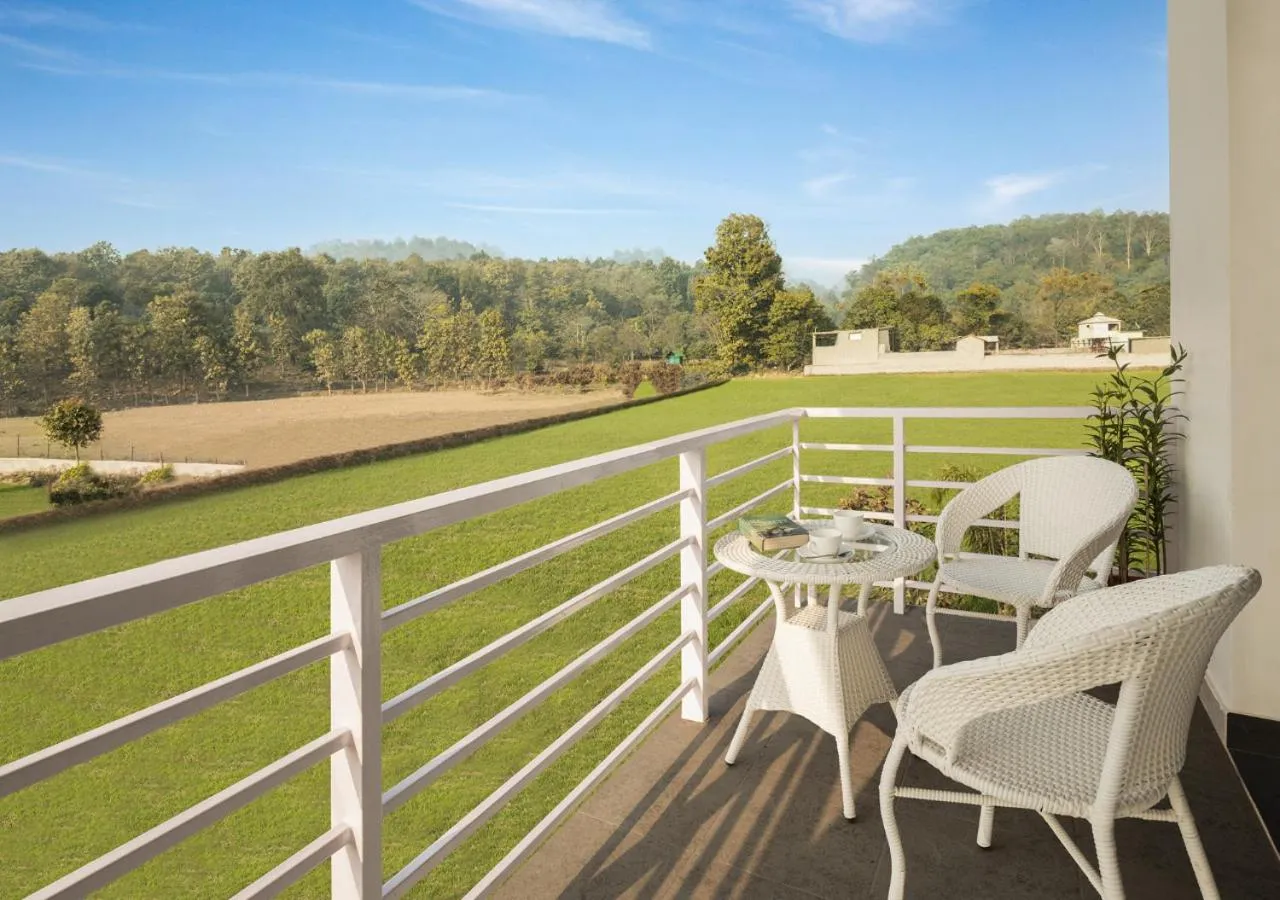 Balcony/Terrace in juSTa Lazy Haven Corbett, Uttarakhand