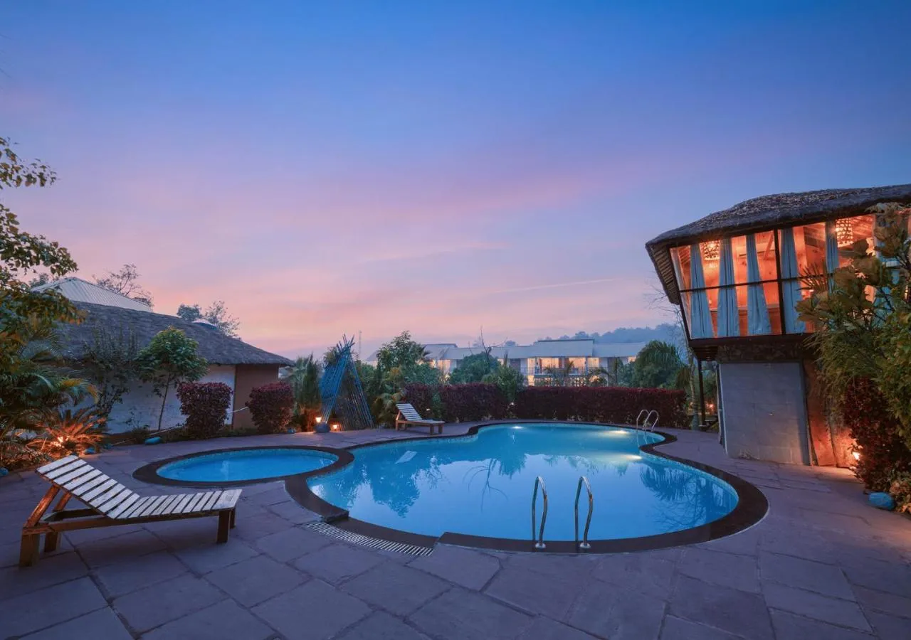 Swimming pool in juSTa Lazy Haven Corbett, Uttarakhand