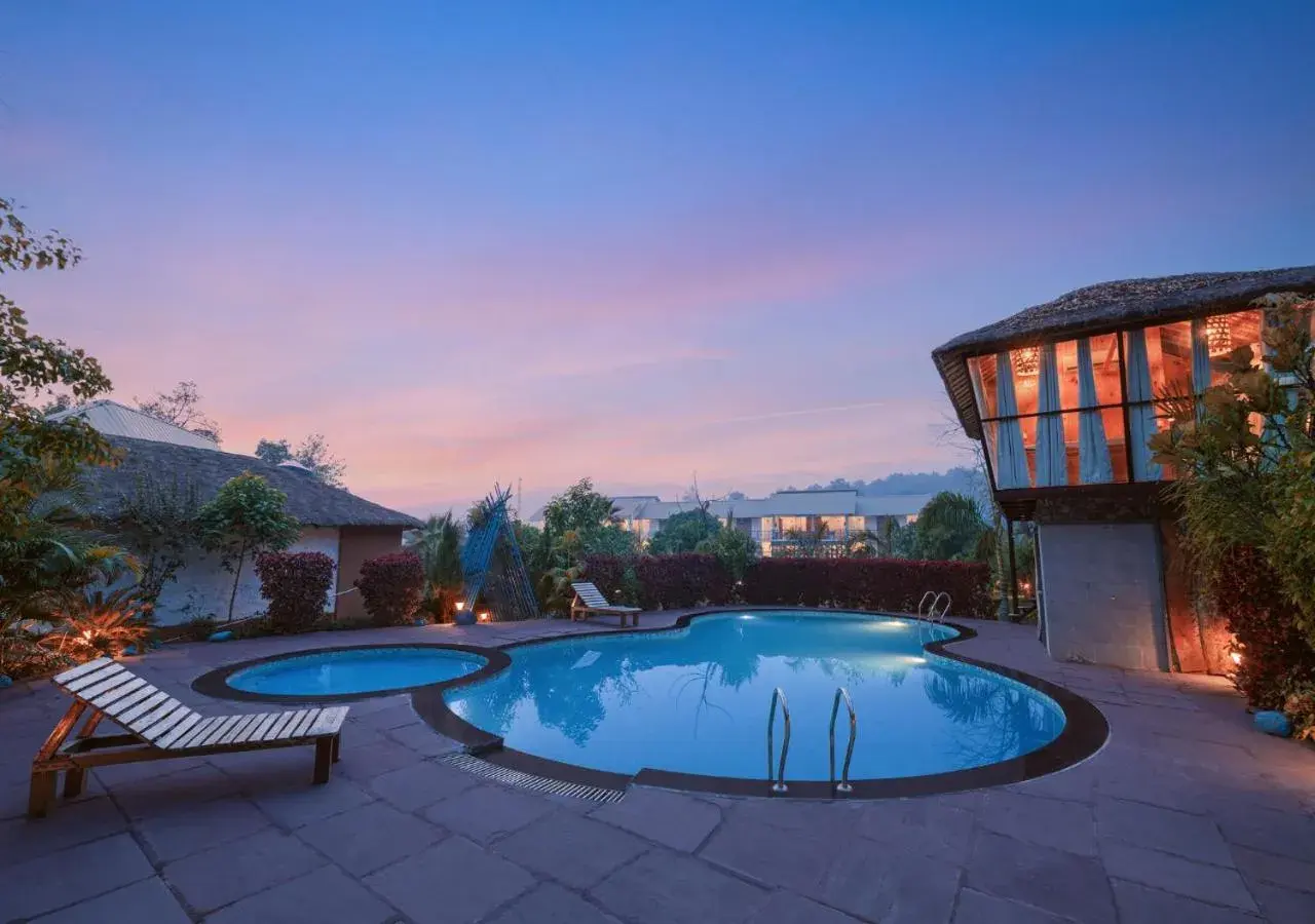 Swimming pool in juSTa Lazy Haven Corbett, Uttarakhand Swimming pool in juSTa Lazy Haven Corbett, Uttarakhand