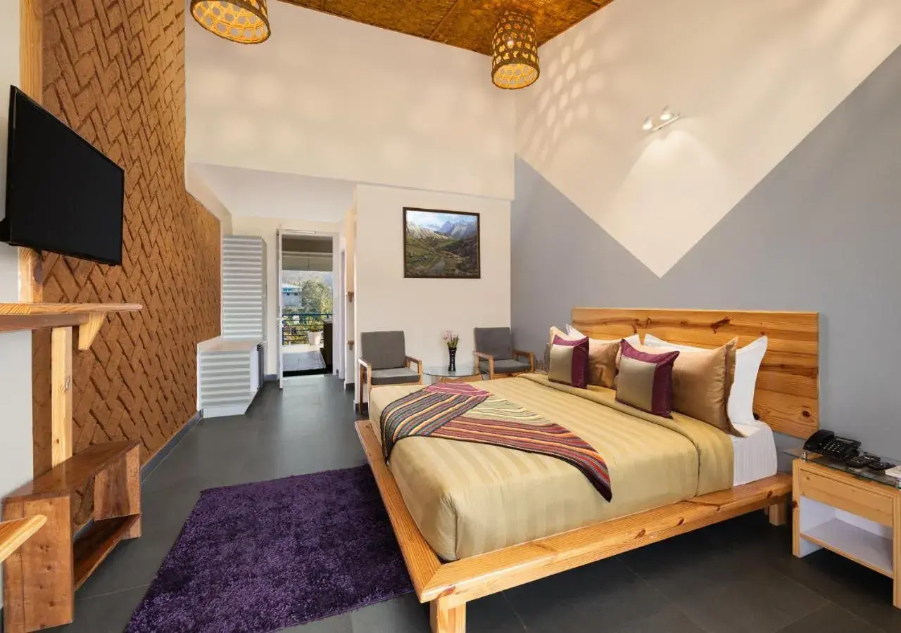 Bed in juSTa Lazy Haven Corbett, Uttarakhand Bed in juSTa Lazy Haven Corbett, Uttarakhand