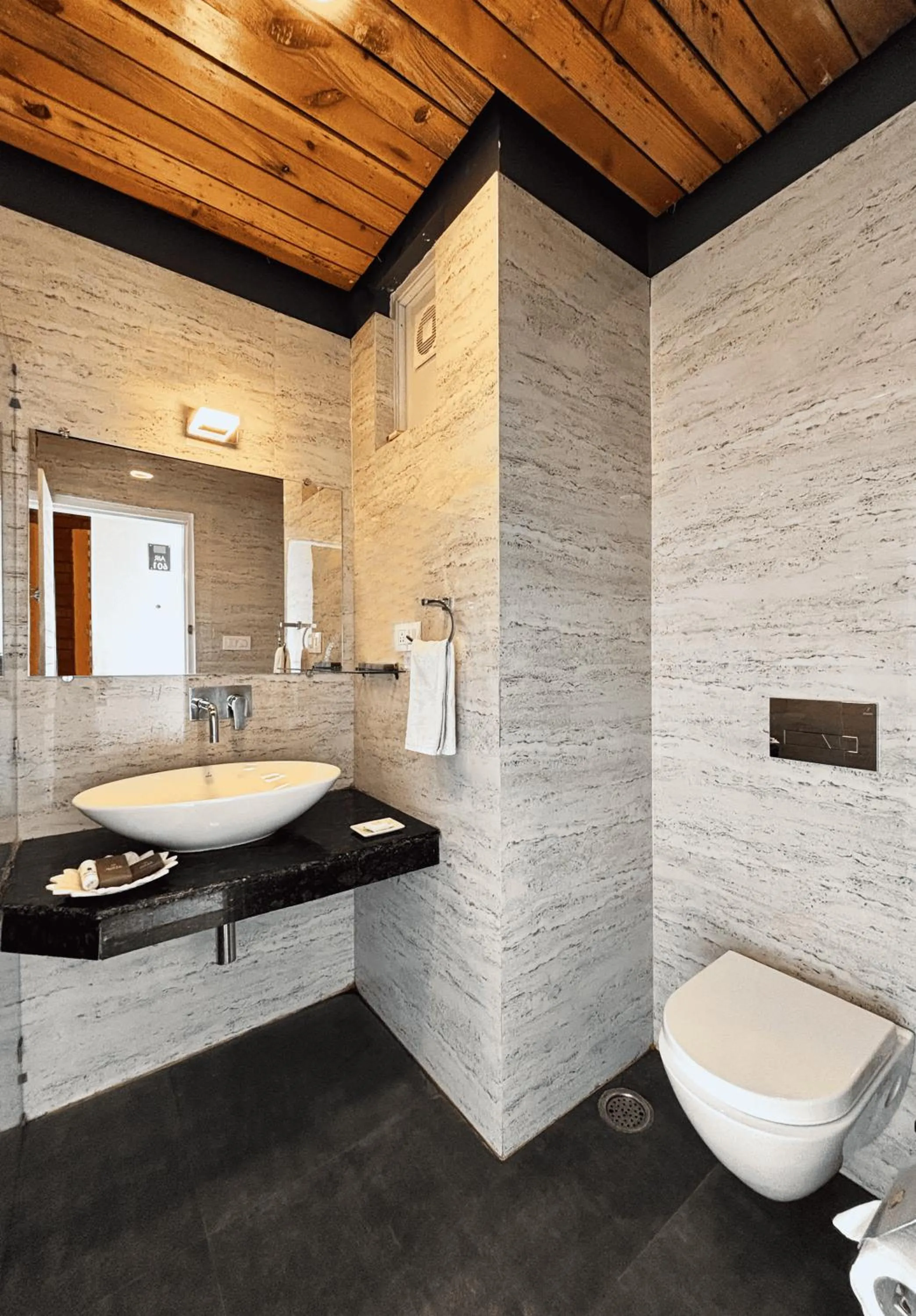 Bathroom in juSTa Lazy Haven Corbett, Uttarakhand