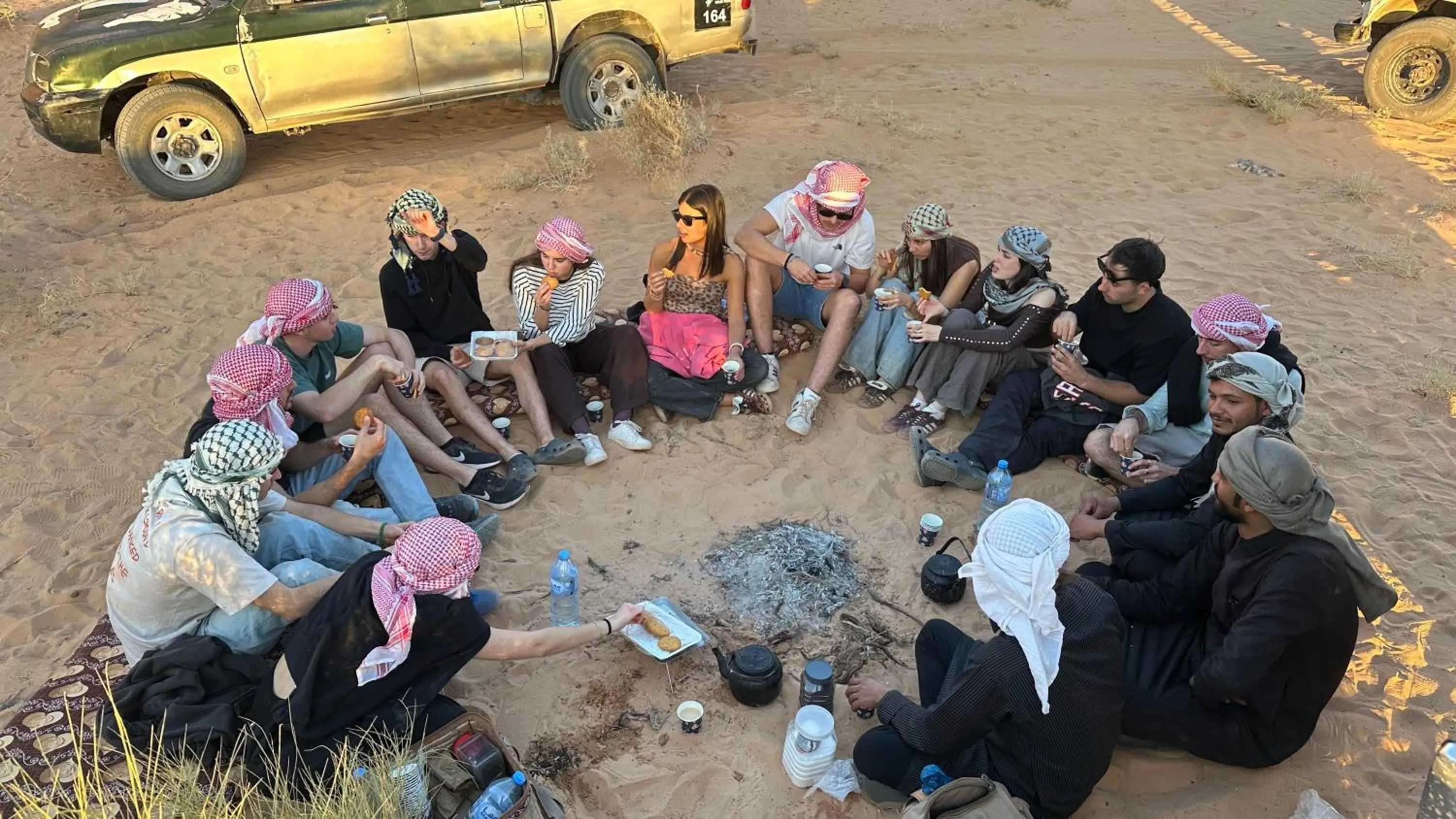 People in Wadirum winter