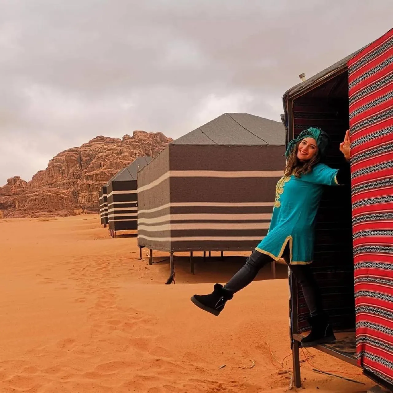 group of guests in Wadirum winter